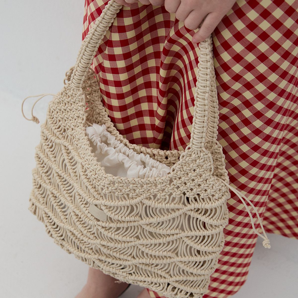 메르헨(MERCHEN) Miu net tote bag (handmade)_2color