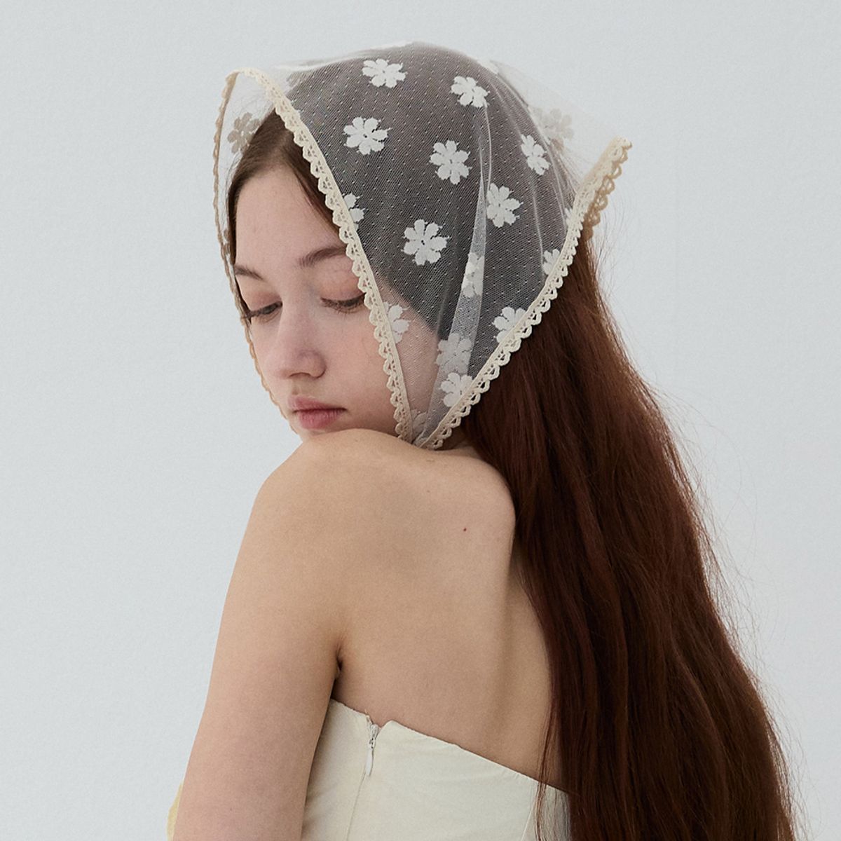 메르헨(MERCHEN) Daisy scarf (kerchief)_2color