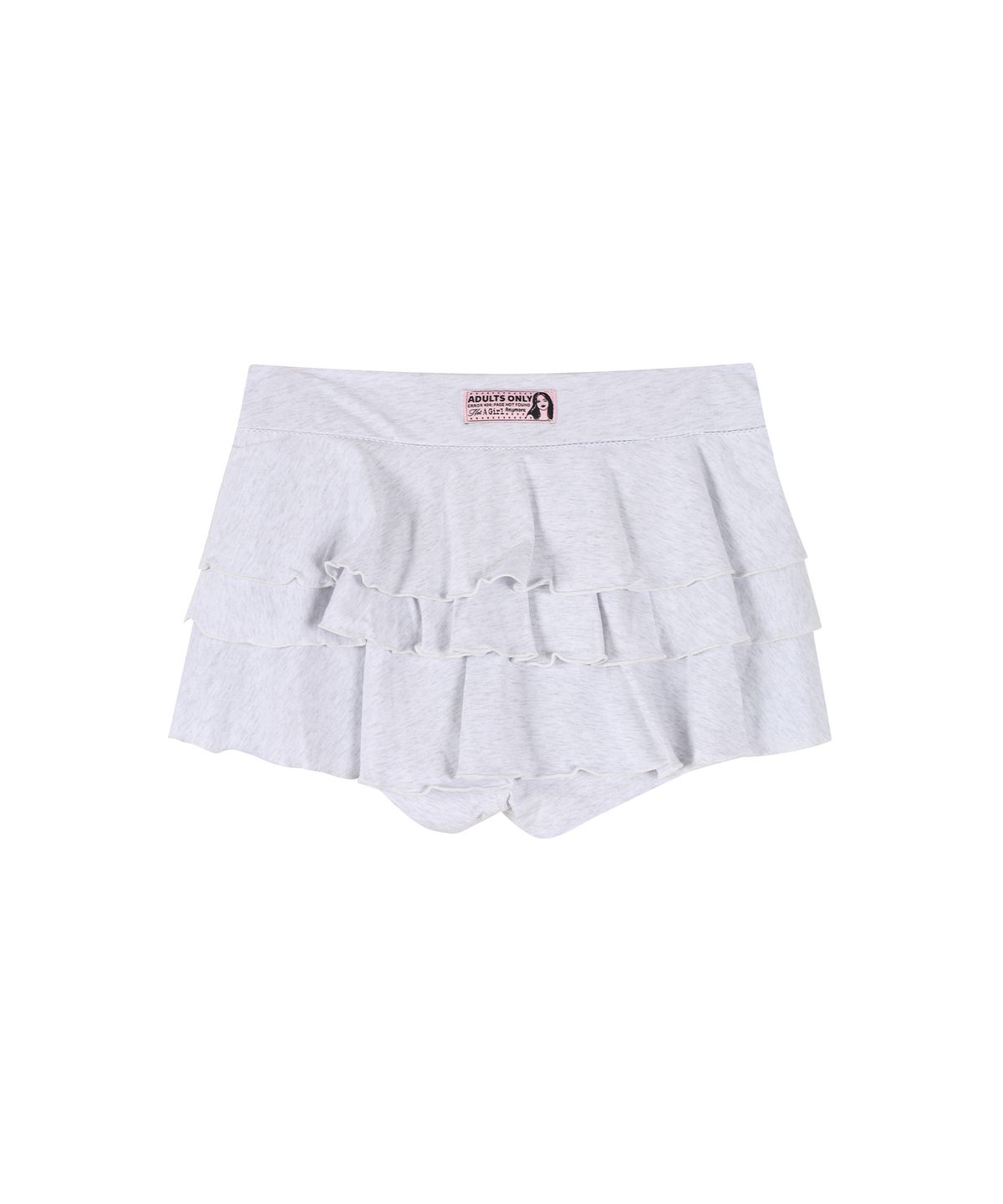 라라폭스(LALAFOX) FRILL MINI PANTS SKIRT GREY BS2WS001