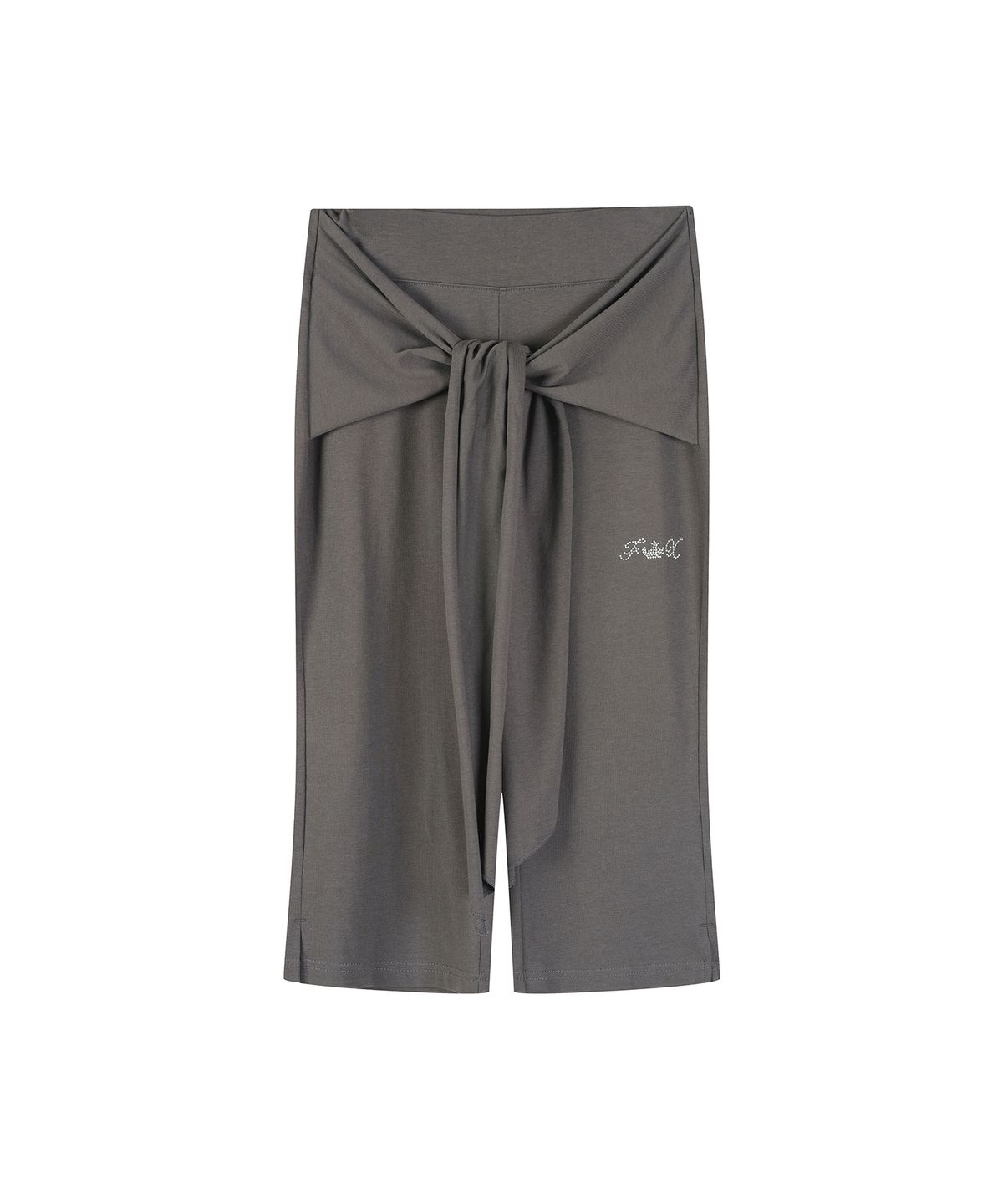 라라폭스(LALAFOX) TIE DETAIL CAPRI PANTS CHARCOAL BS2WP004