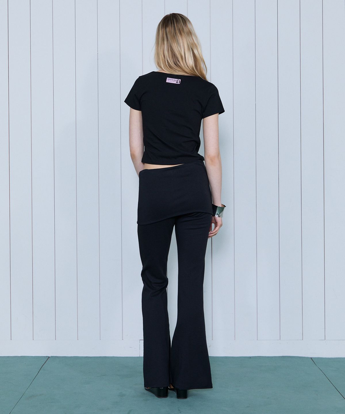 라라폭스(LALAFOX) FOLDING BOOTS CUT PANTS BLACK BS2WP003