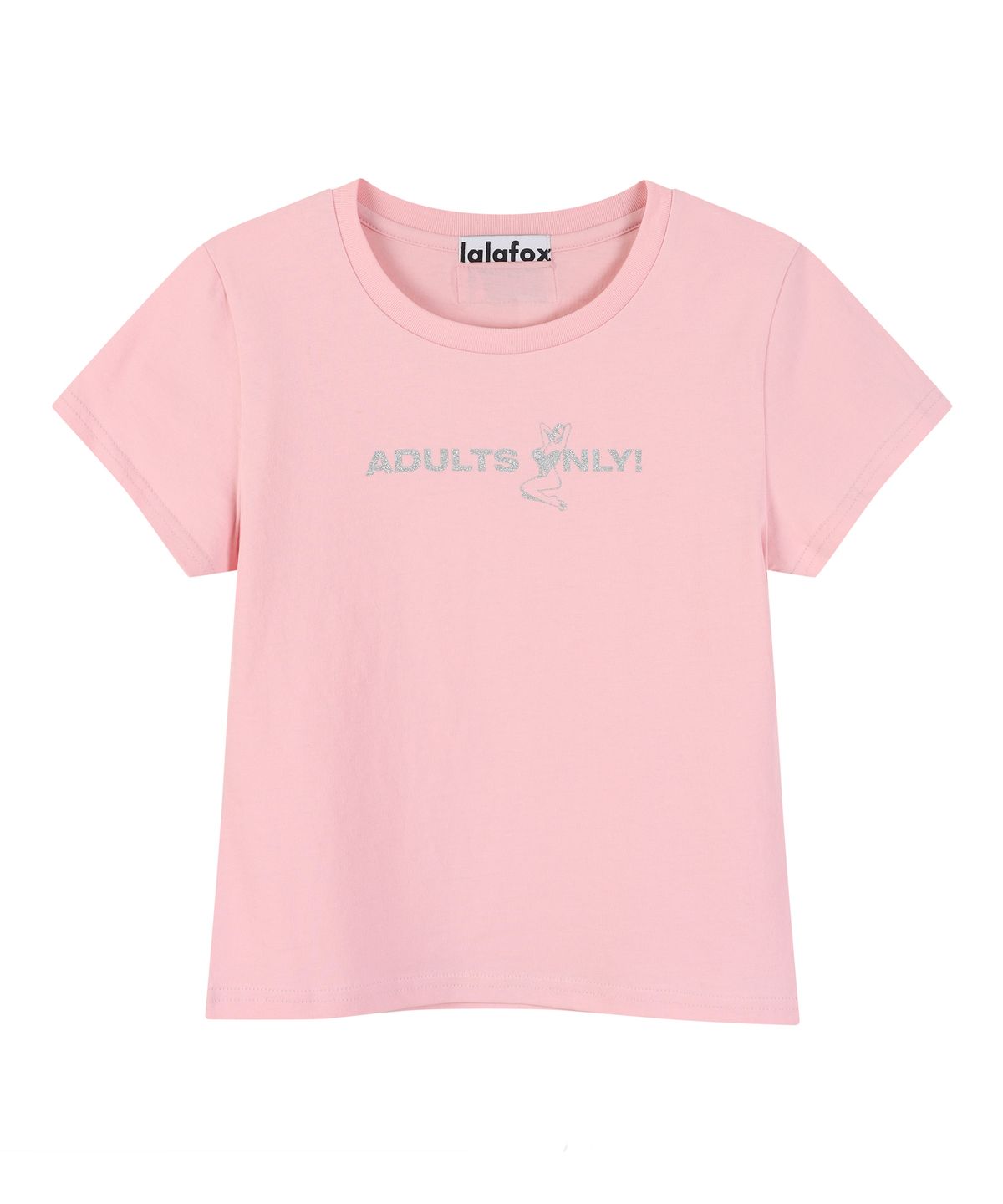 라라폭스(LALAFOX) ADULTS ONLY SILHOUETTE SLIM T-SHIRT PINK BS2CH012
