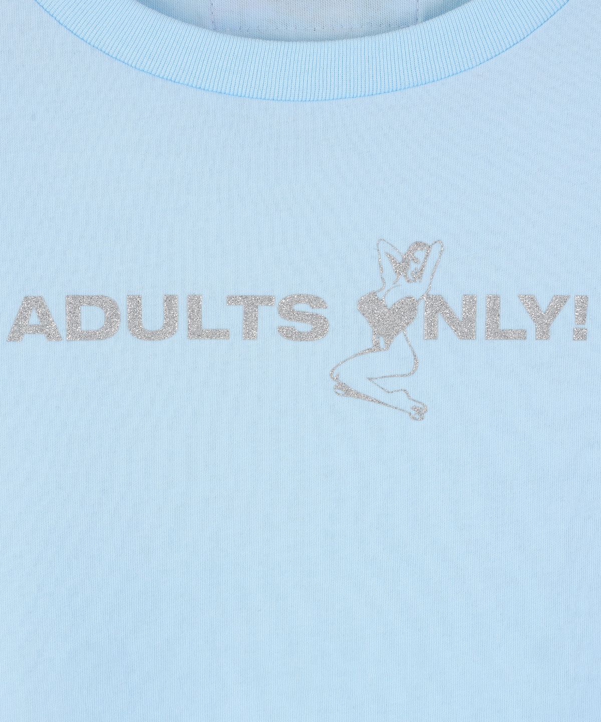 라라폭스(LALAFOX) ADULTS ONLY SILHOUETTE SLIM T-SHIRT SKY BLUE BS2CH011