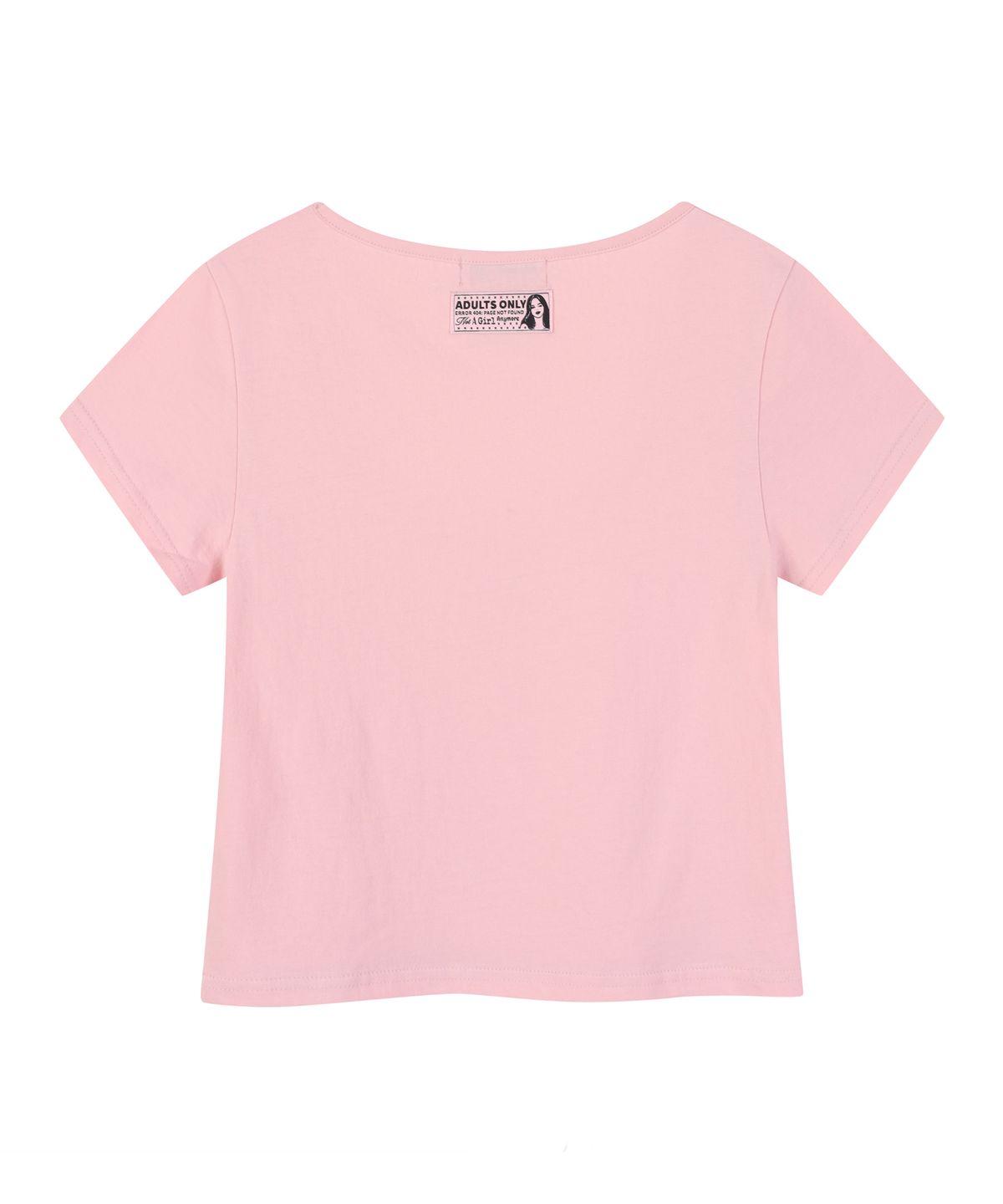 라라폭스(LALAFOX) FOX SCOOP NECK SLIM T-SHIRT PINK BS2CH009