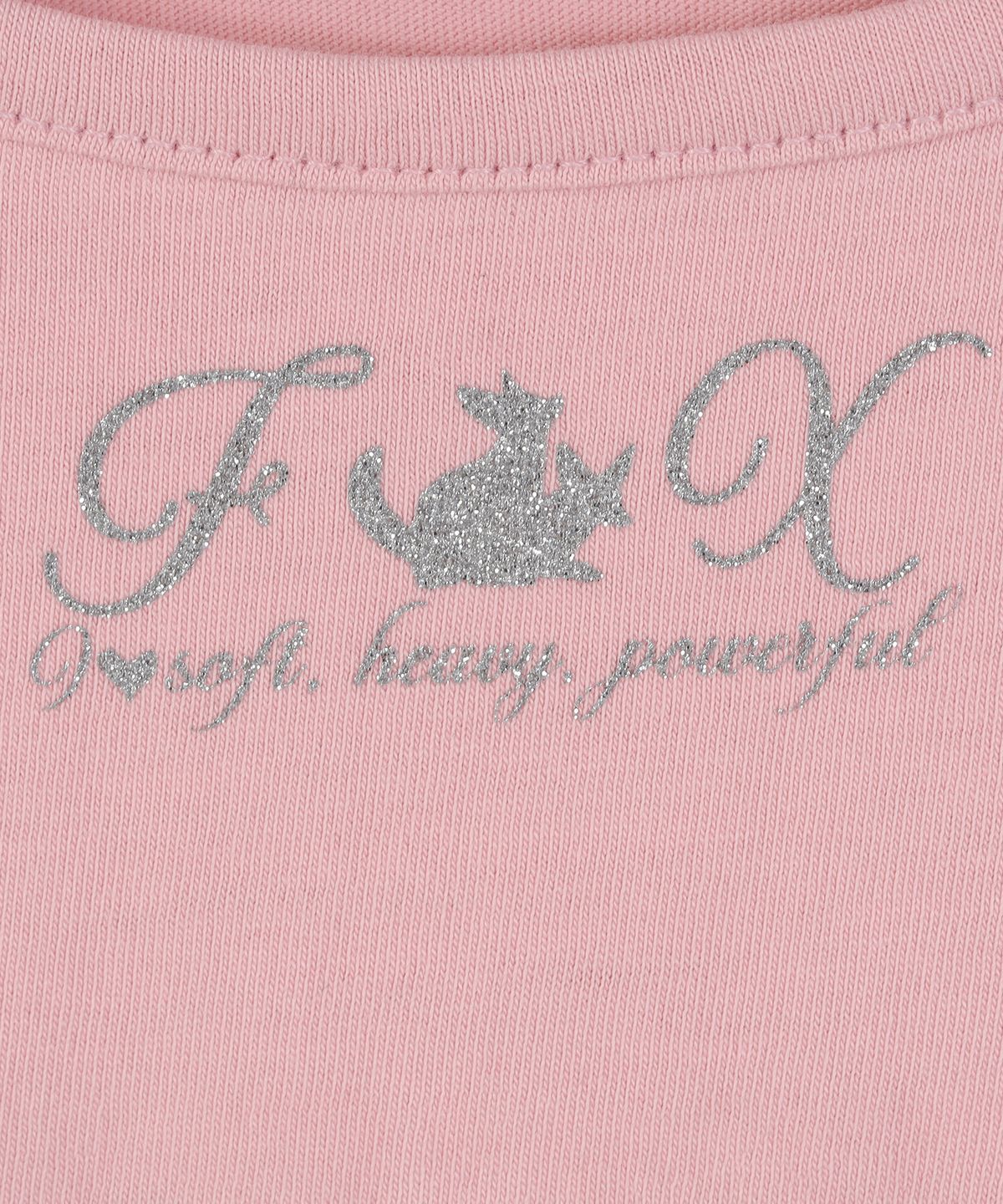 라라폭스(LALAFOX) FOX SCOOP NECK SLIM T-SHIRT PINK BS2CH009