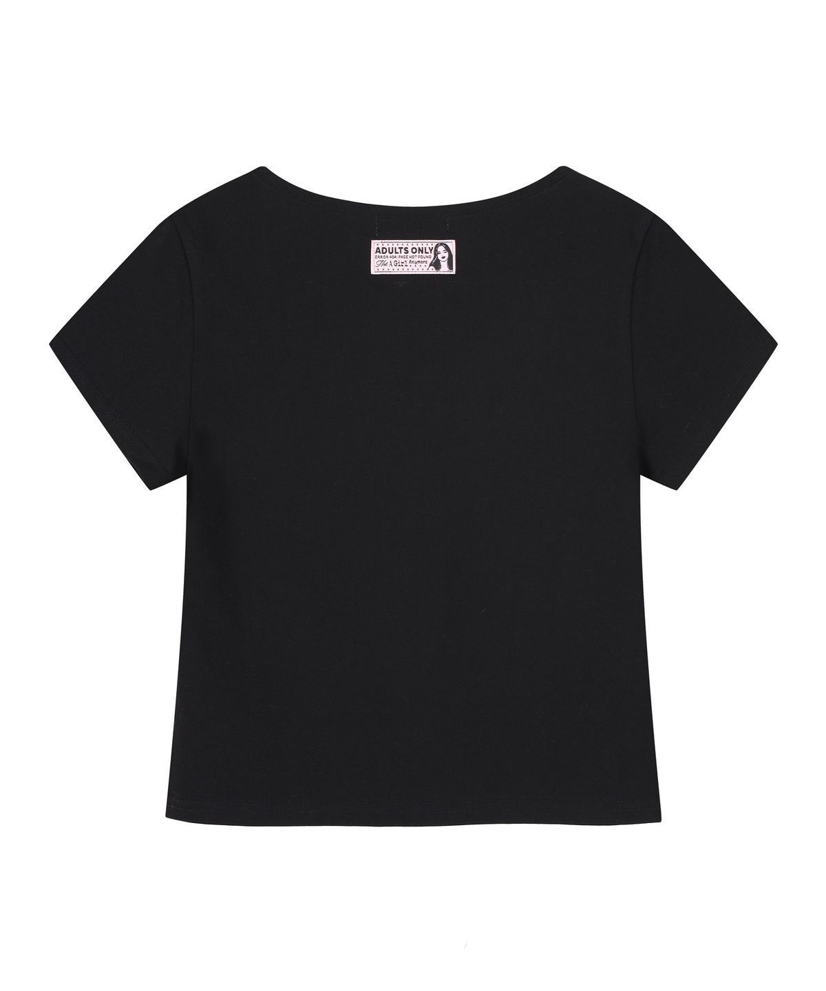 라라폭스(LALAFOX) FOX SCOOP NECK SLIM T-SHIRT BLACK BS2CH008