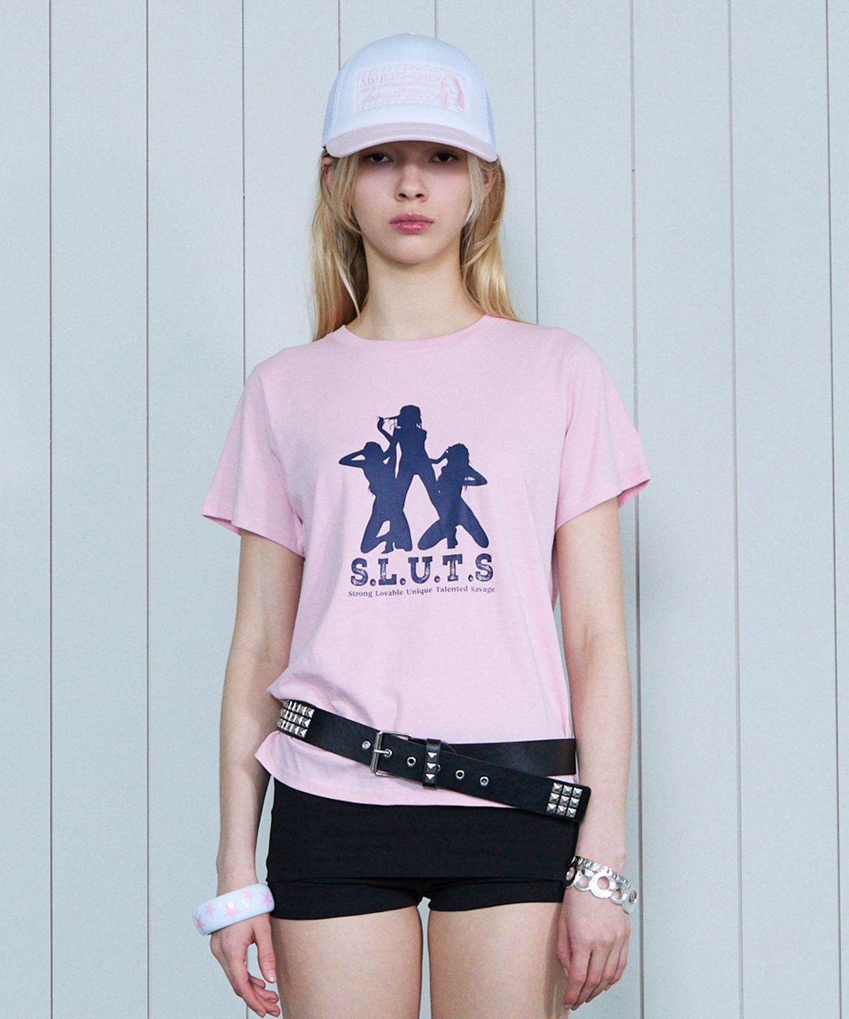 라라폭스(LALAFOX) GIRLS OVER FIT T-SHIRT PINK BS2CH007
