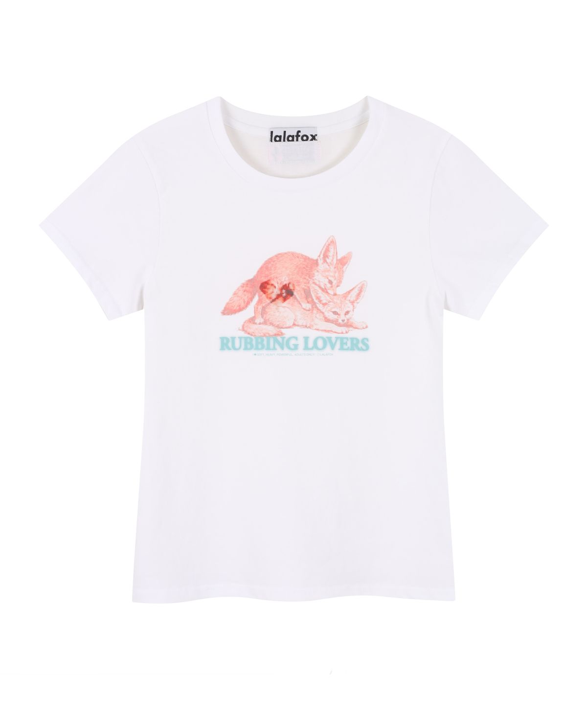 라라폭스(LALAFOX) RUBBING FOX REGULAR T-SHIRT WHITE BS2CH004
