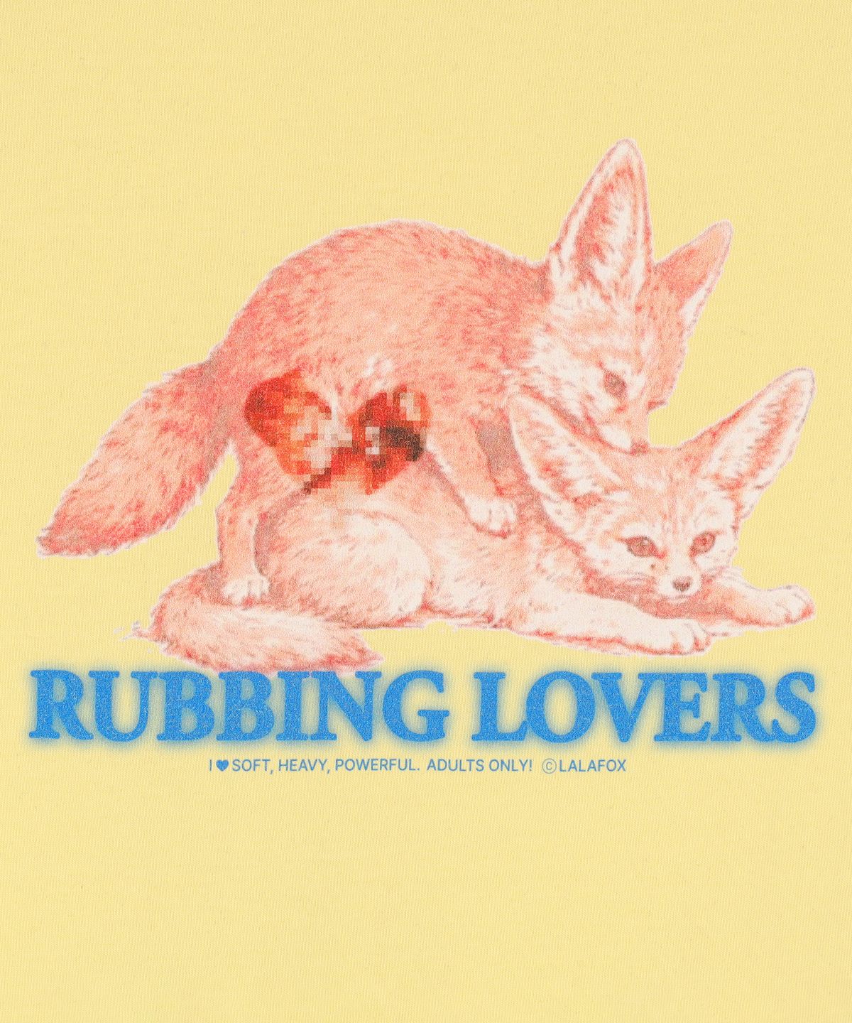 라라폭스(LALAFOX) RUBBING FOX REGULAR T-SHIRT YELLOW BS2CH003