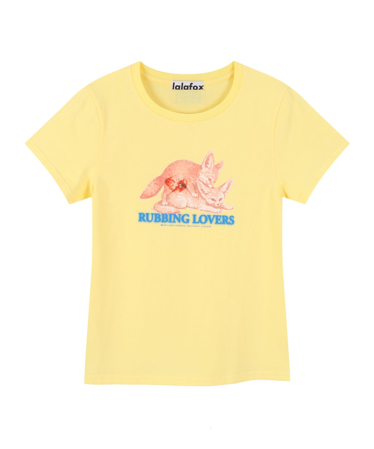 라라폭스(LALAFOX) RUBBING FOX REGULAR T-SHIRT YELLOW BS2CH003