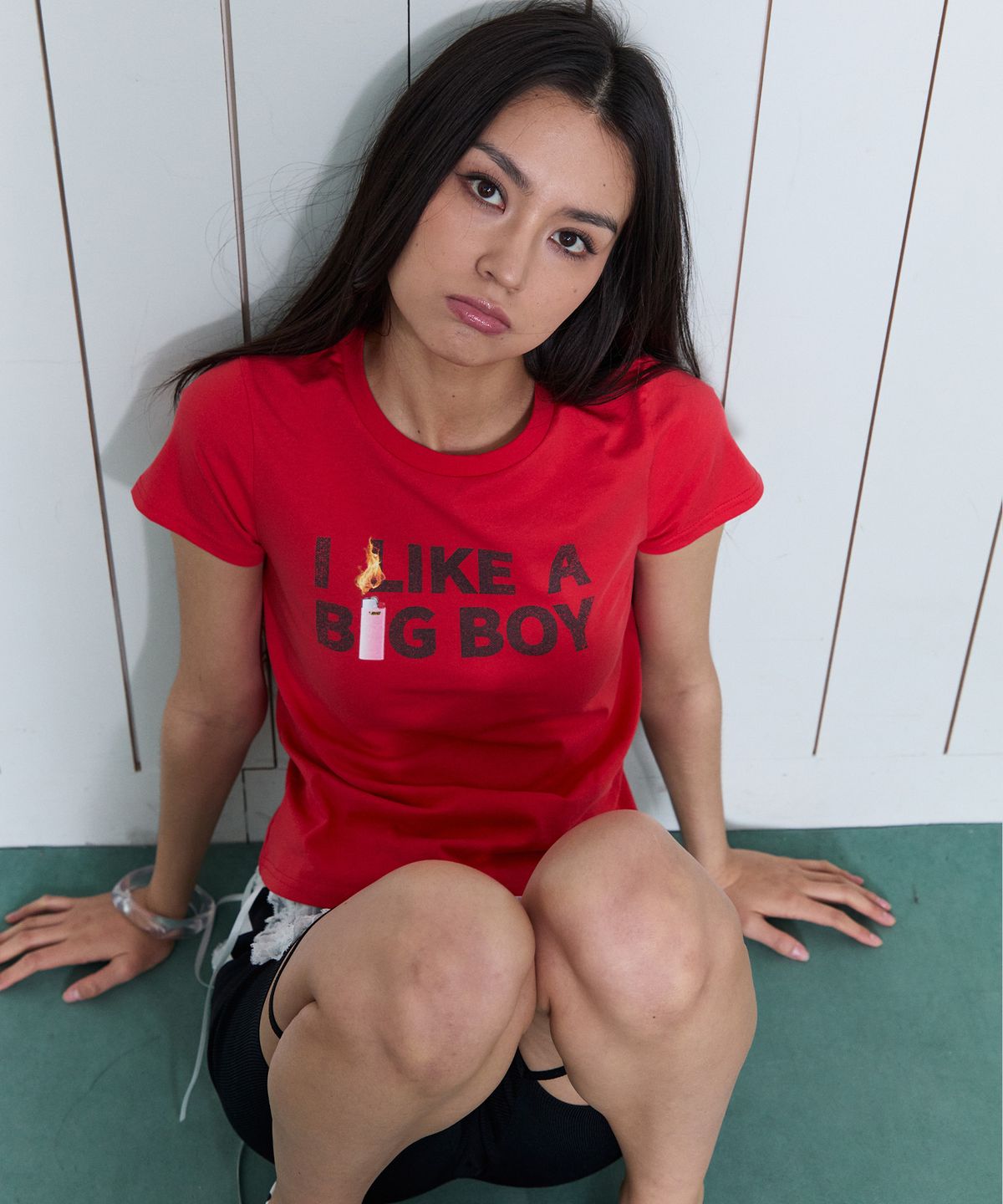 라라폭스(LALAFOX) BIG BOY REGULAR T-SHIRT RED BS2CH001
