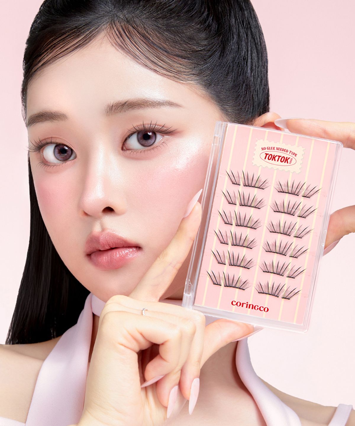 코링코(CORINGCO) 톡톡하라 노글루 하프 가닥 속눈썹 (3중 택1)