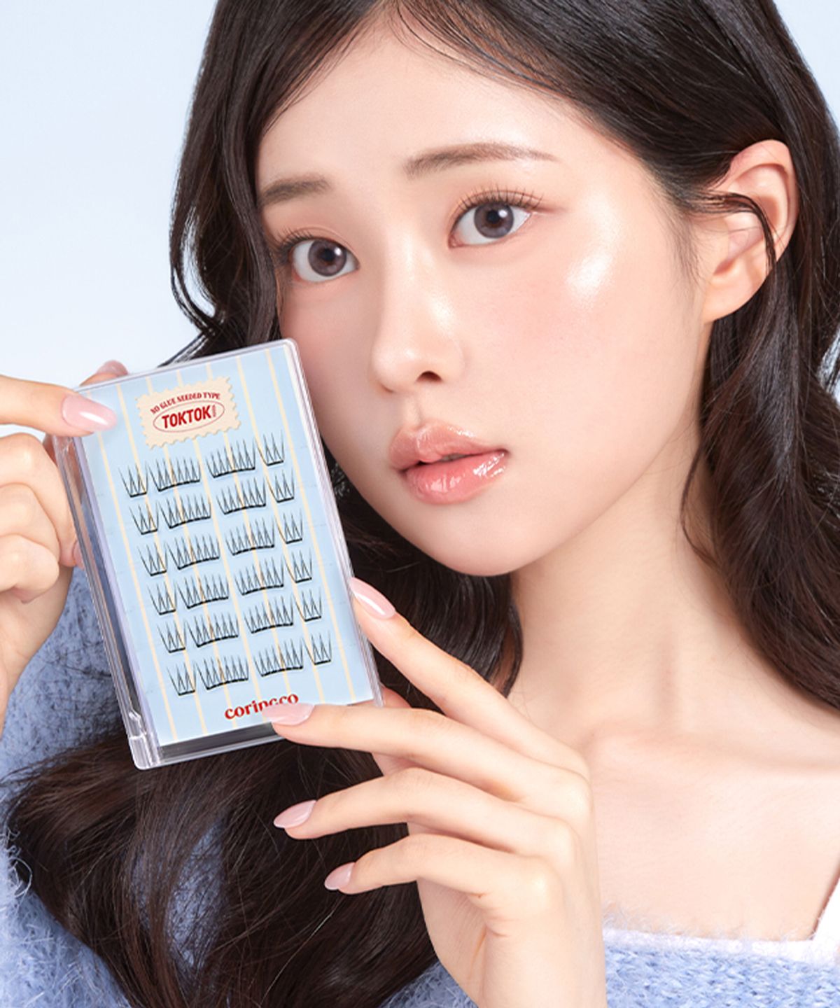 코링코(CORINGCO) 톡톡하라 노글루 하프 가닥 속눈썹 (3중 택1)