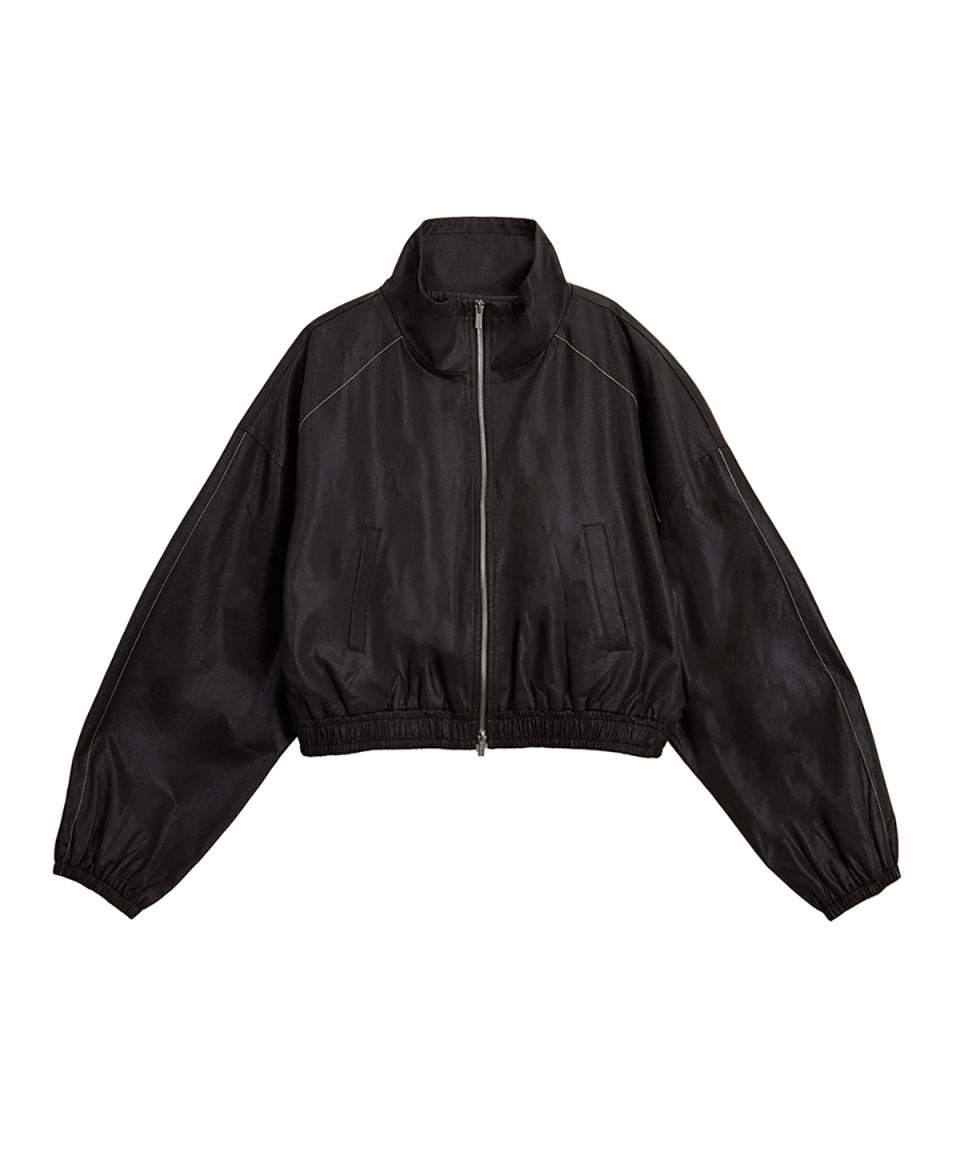 MUSINSA公式 | MATIN KIM MATIN ROUGH COATING CROP BOMBER IN BROWN