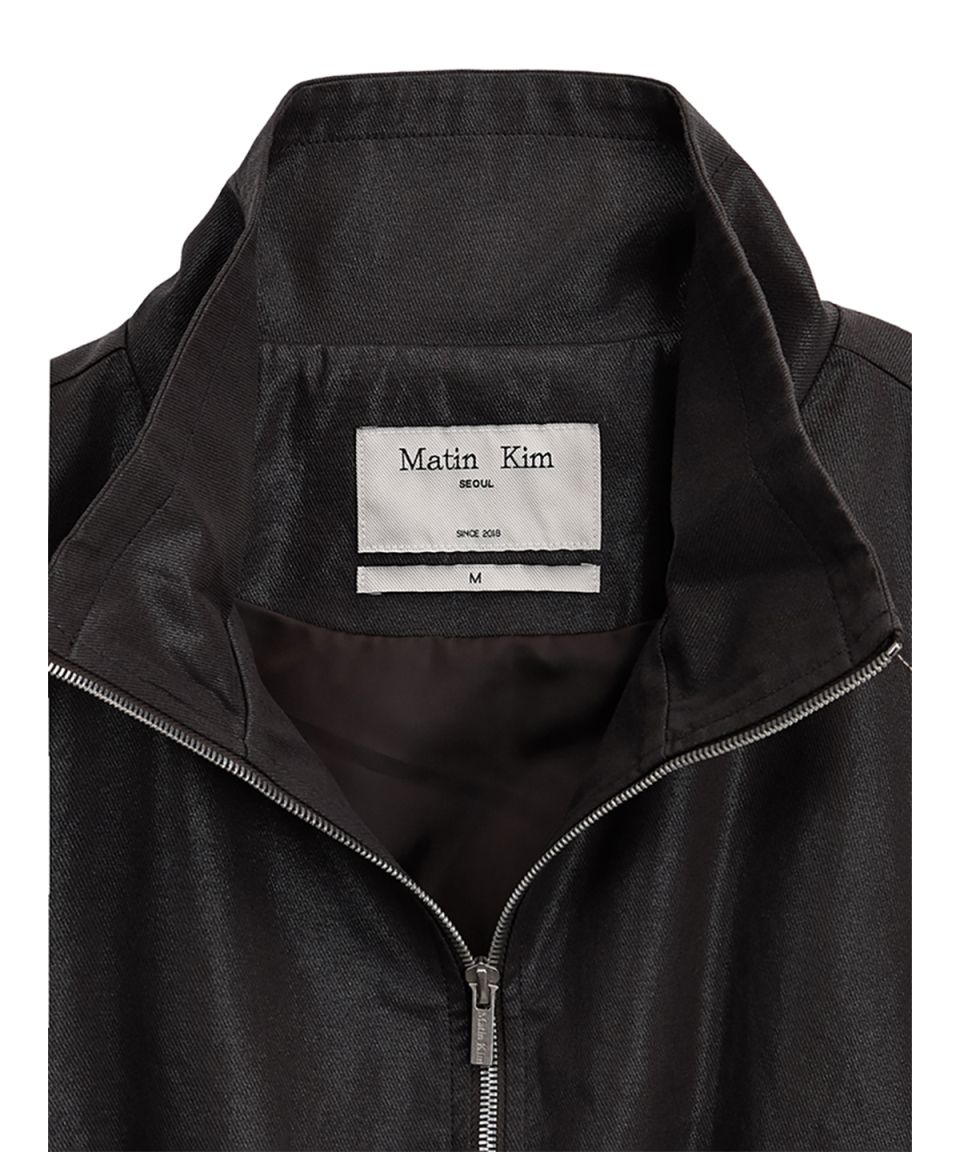 MUSINSA公式 | MATIN KIM MATIN ROUGH COATING CROP BOMBER IN BROWN