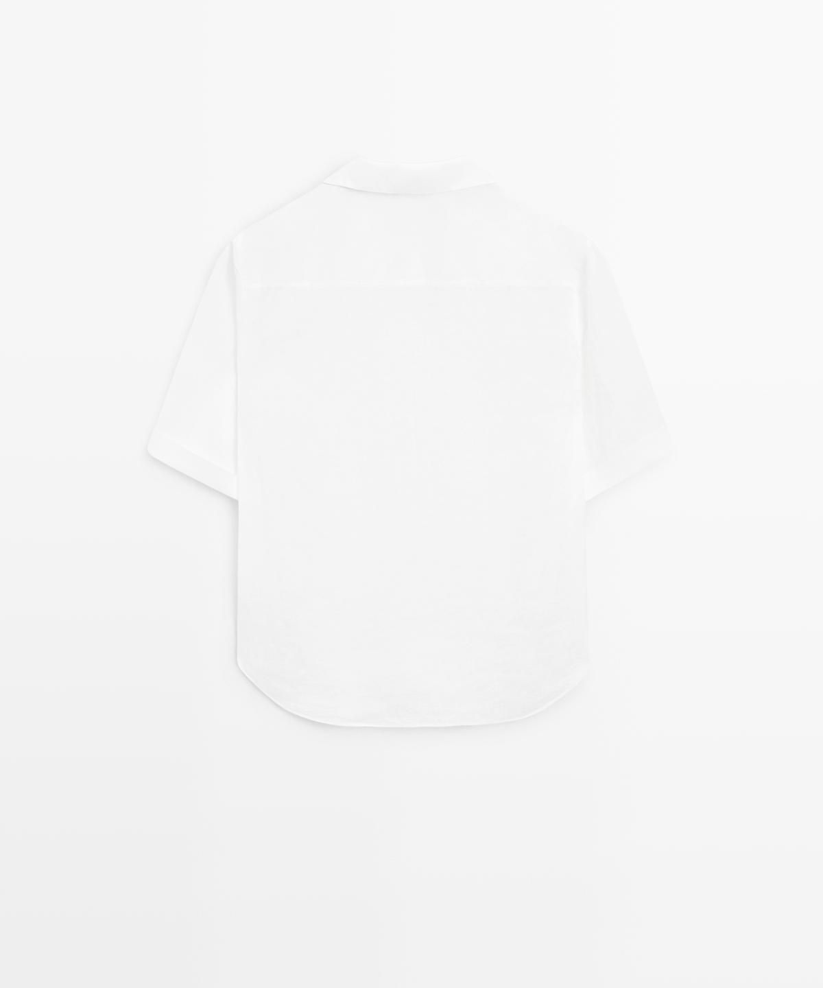 마시모두띠(MASSIMO DUTTI) 린넨 반팔 폴로 셔츠