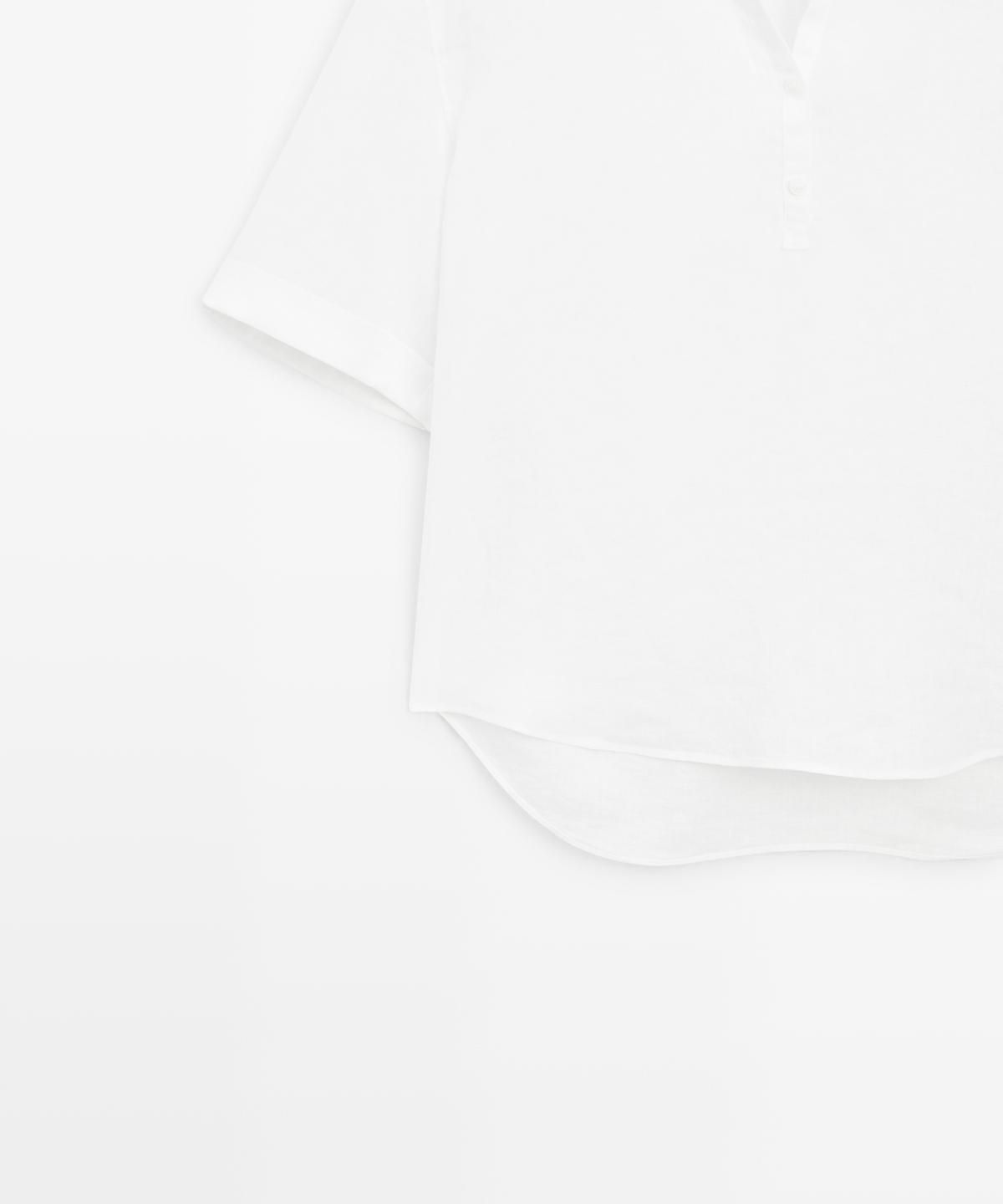 마시모두띠(MASSIMO DUTTI) 린넨 반팔 폴로 셔츠