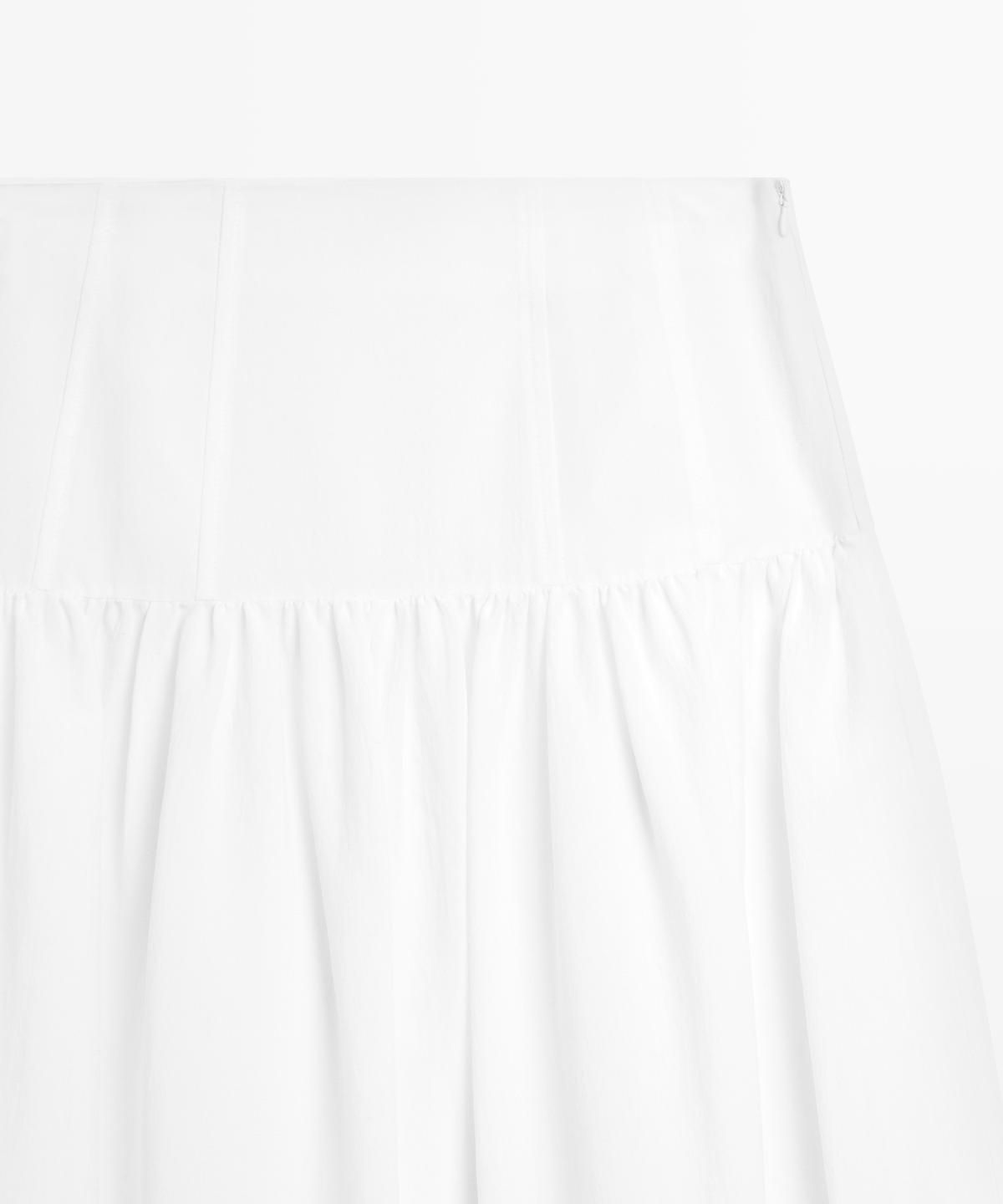마시모두띠(MASSIMO DUTTI) 요크 디테일 미디 스커트