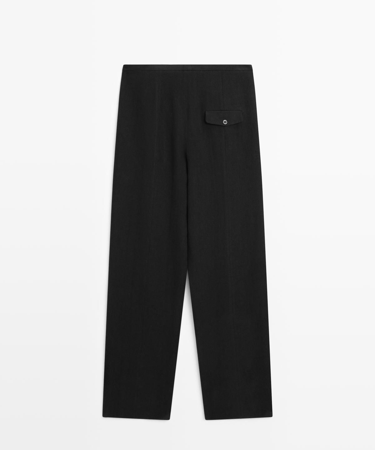마시모두띠(MASSIMO DUTTI) 린넨 혼방 플루이드 포켓 팬츠