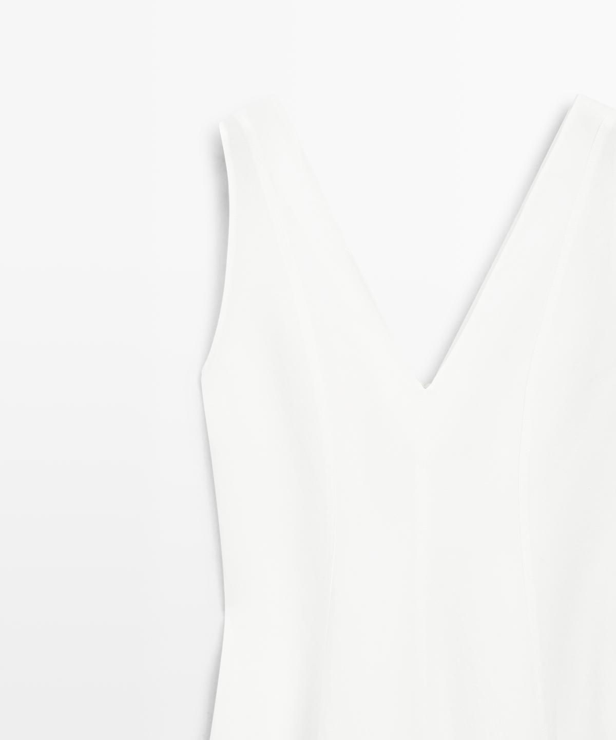 마시모두띠(MASSIMO DUTTI) 플루이드 린넨 미디 원피스
