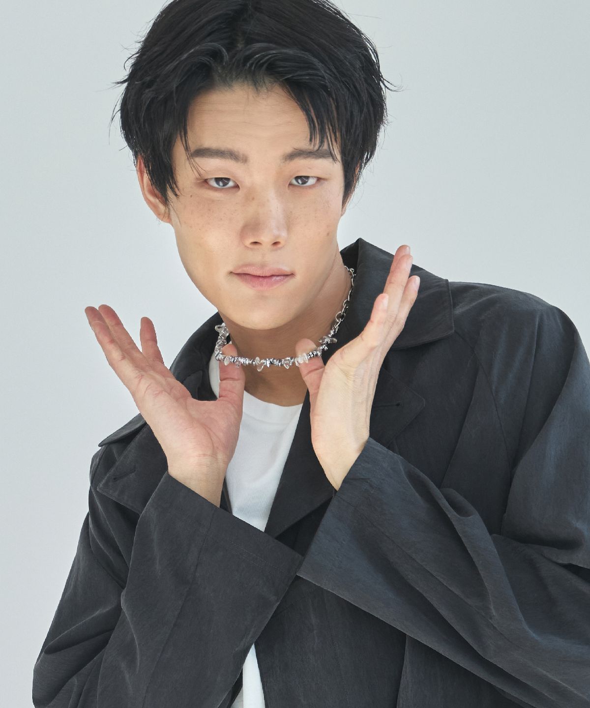 라드에디션(LAD EDITION) 스틸 프래그먼트 스톤 네크리스