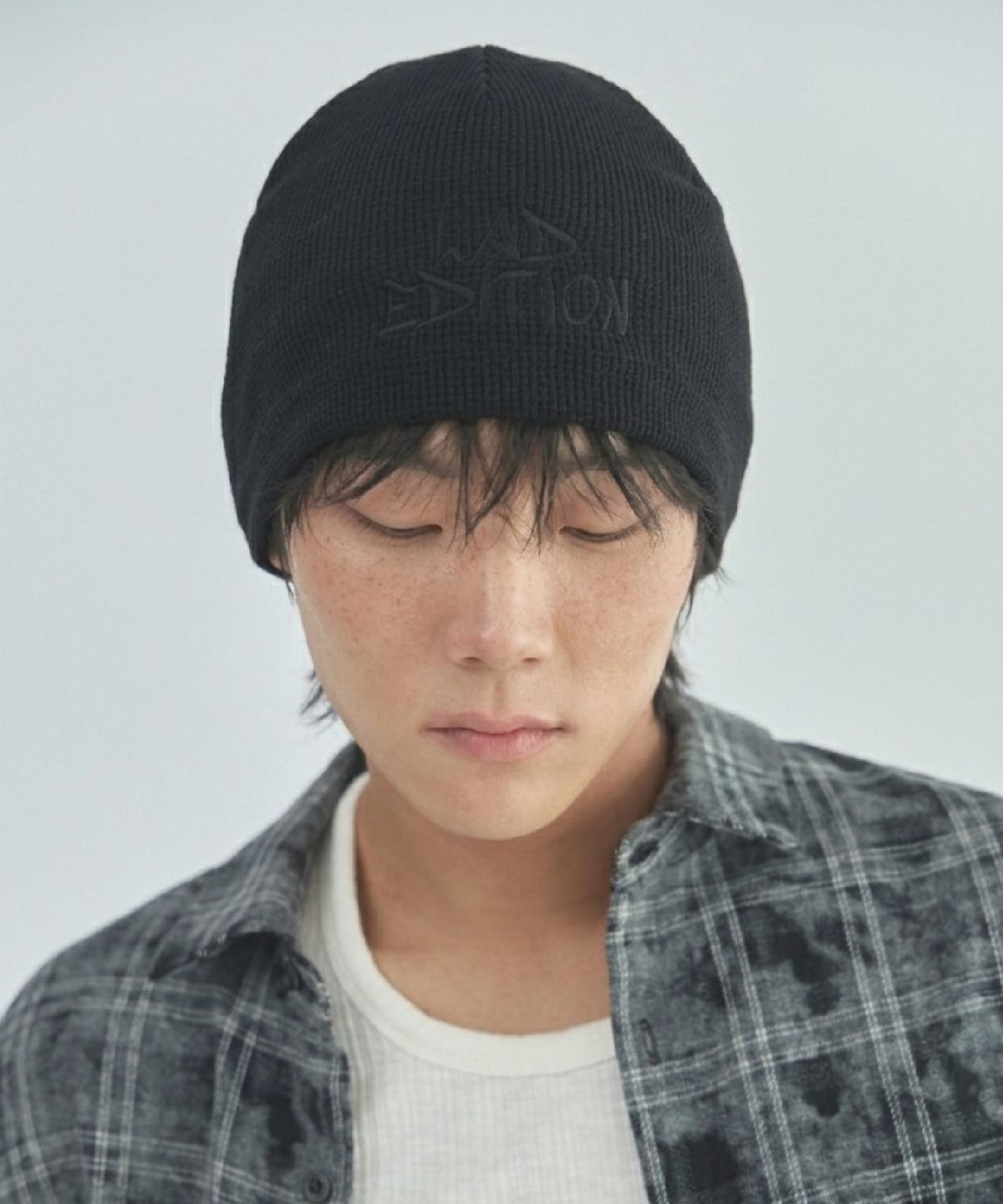 라드에디션(LAD EDITION) 와플 로고 비니_블랙