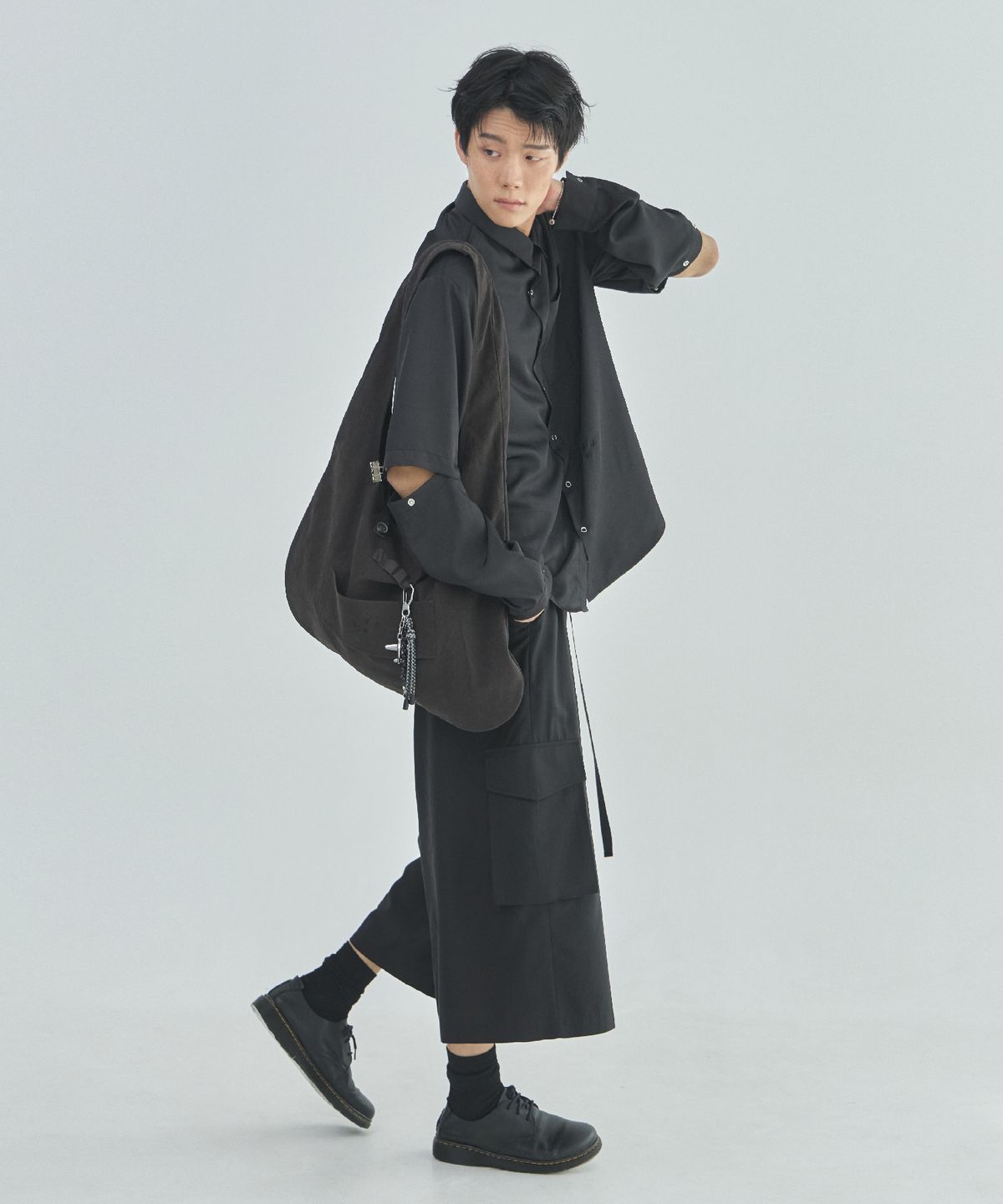라드에디션(LAD EDITION) 워시드 패블 토드 빅백_차콜