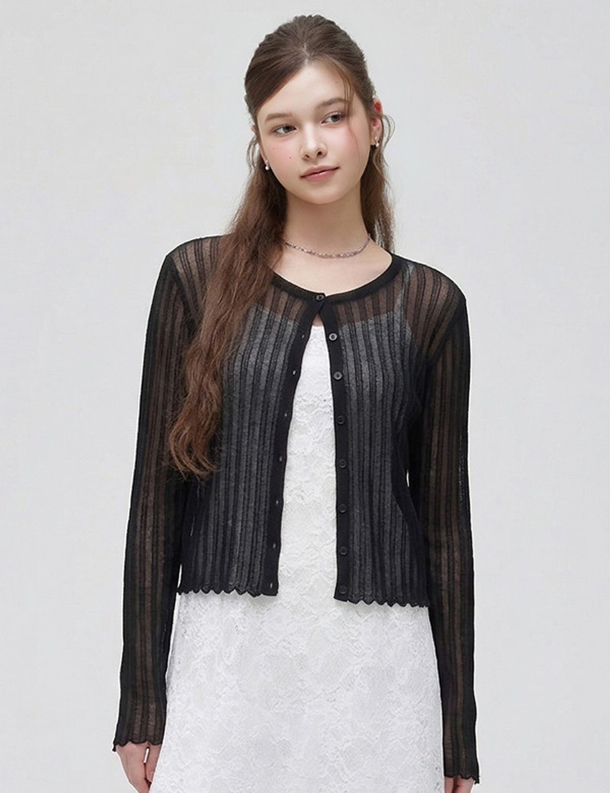 로엠(ROEM) 올데이 린넨 긴팔 골지가디건 RMCKG25R98