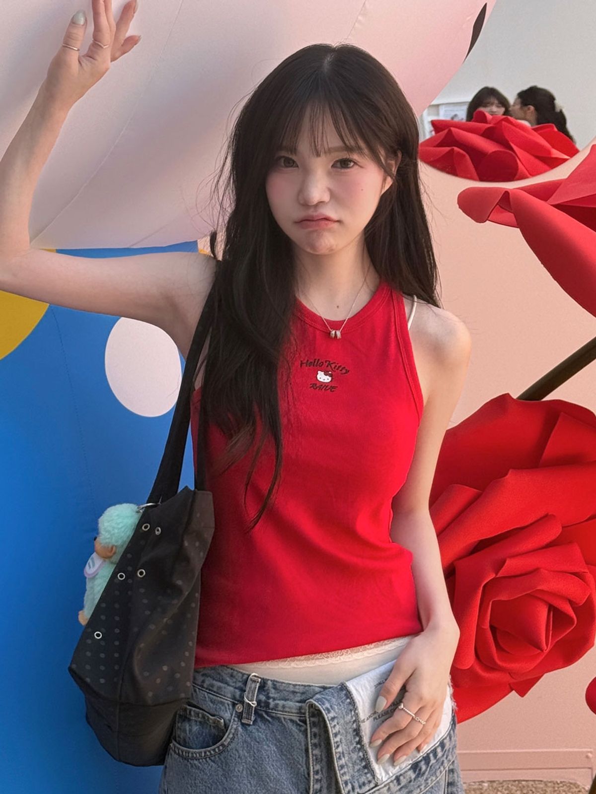레이브(RAIVE) RAIVE X HELLO KITTY Sleeveless T-shirts VW6ME005_2color
