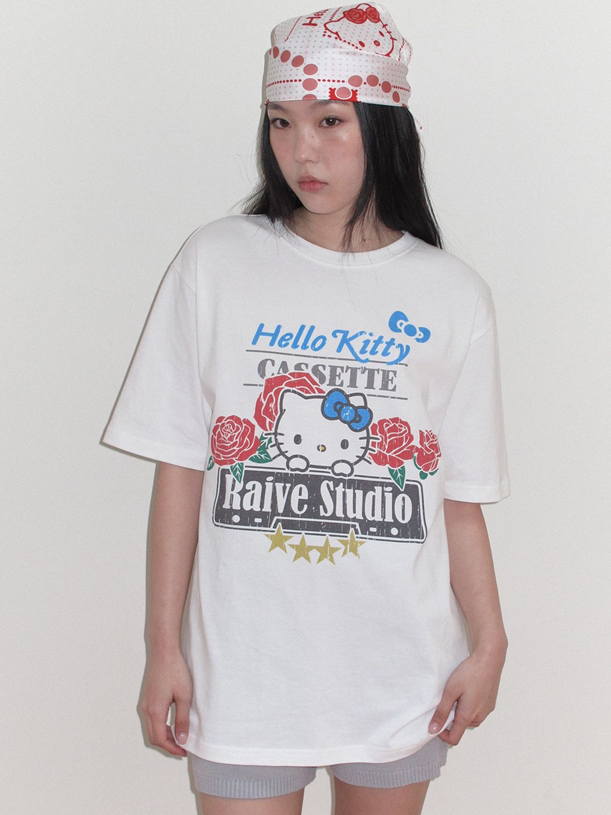 레이브(RAIVE) RAIVE X HELLO KITTY Rose Graphic T-shirts VW6ME001_3color