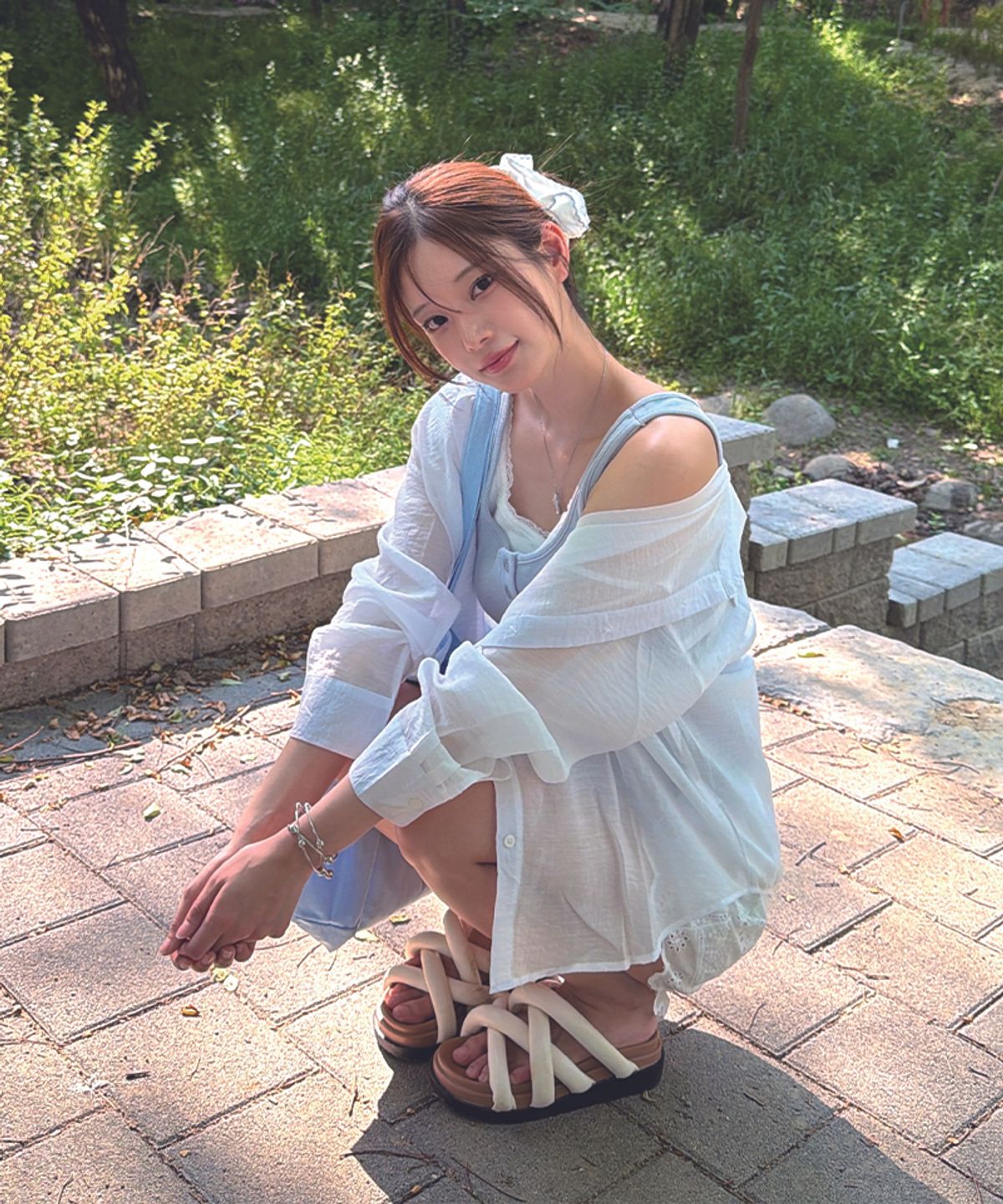 마리끌레르(MARIE CLAIRE) 레이스 레이어드 슬리브리스(MAGBTS07MSB)