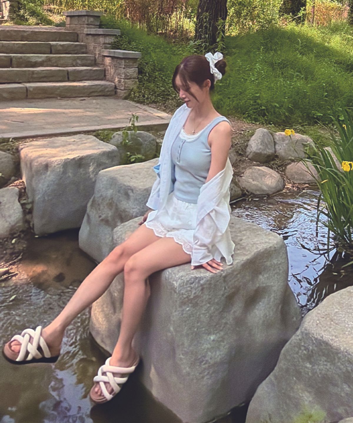 마리끌레르(MARIE CLAIRE) 레이스 레이어드 슬리브리스(MAGBTS07MSB)