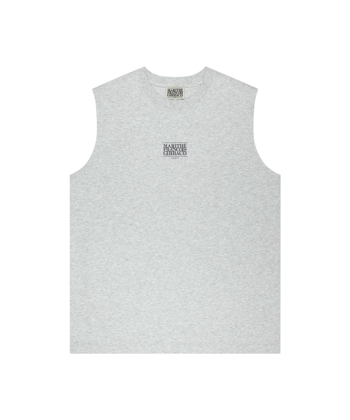 마리떼 프랑소와 저버(MARITHÉ + FRANҪOIS GIRBAUD) SORONA COOL SMALL CLASSIC LOGO SLEEVELESS light heather gray