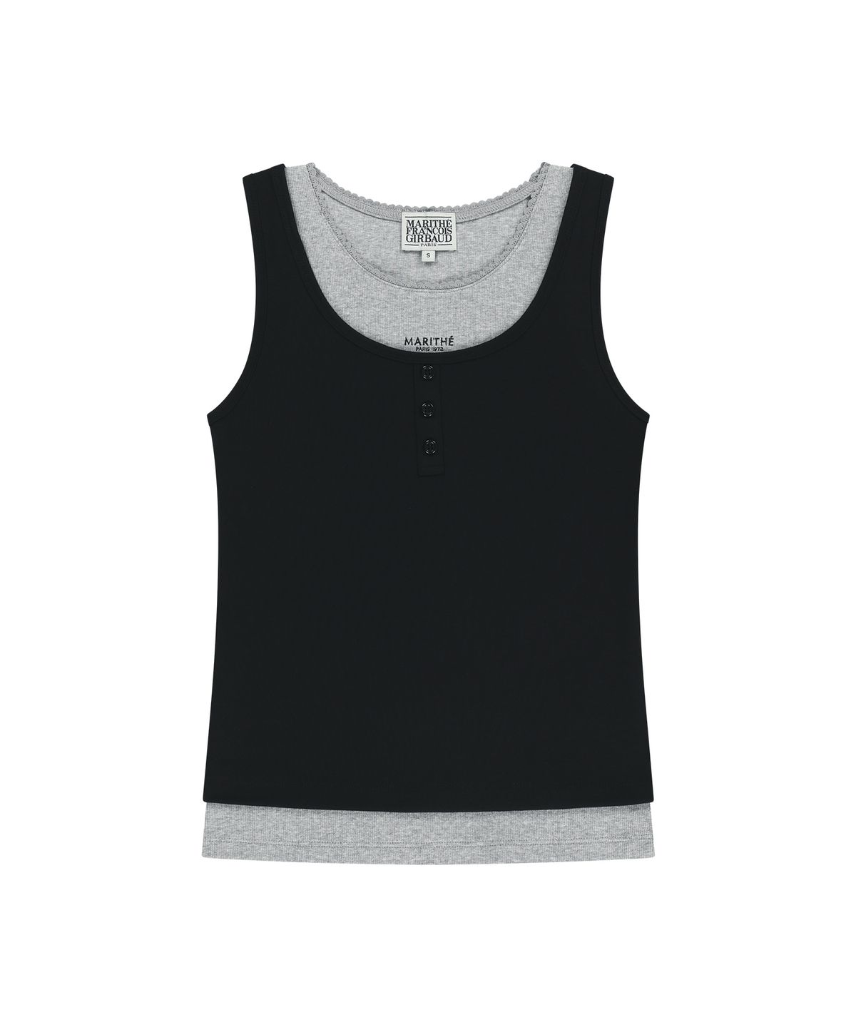 마리떼 프랑소와 저버(MARITHÉ + FRANҪOIS GIRBAUD) W LAYERED SLEEVELESS black