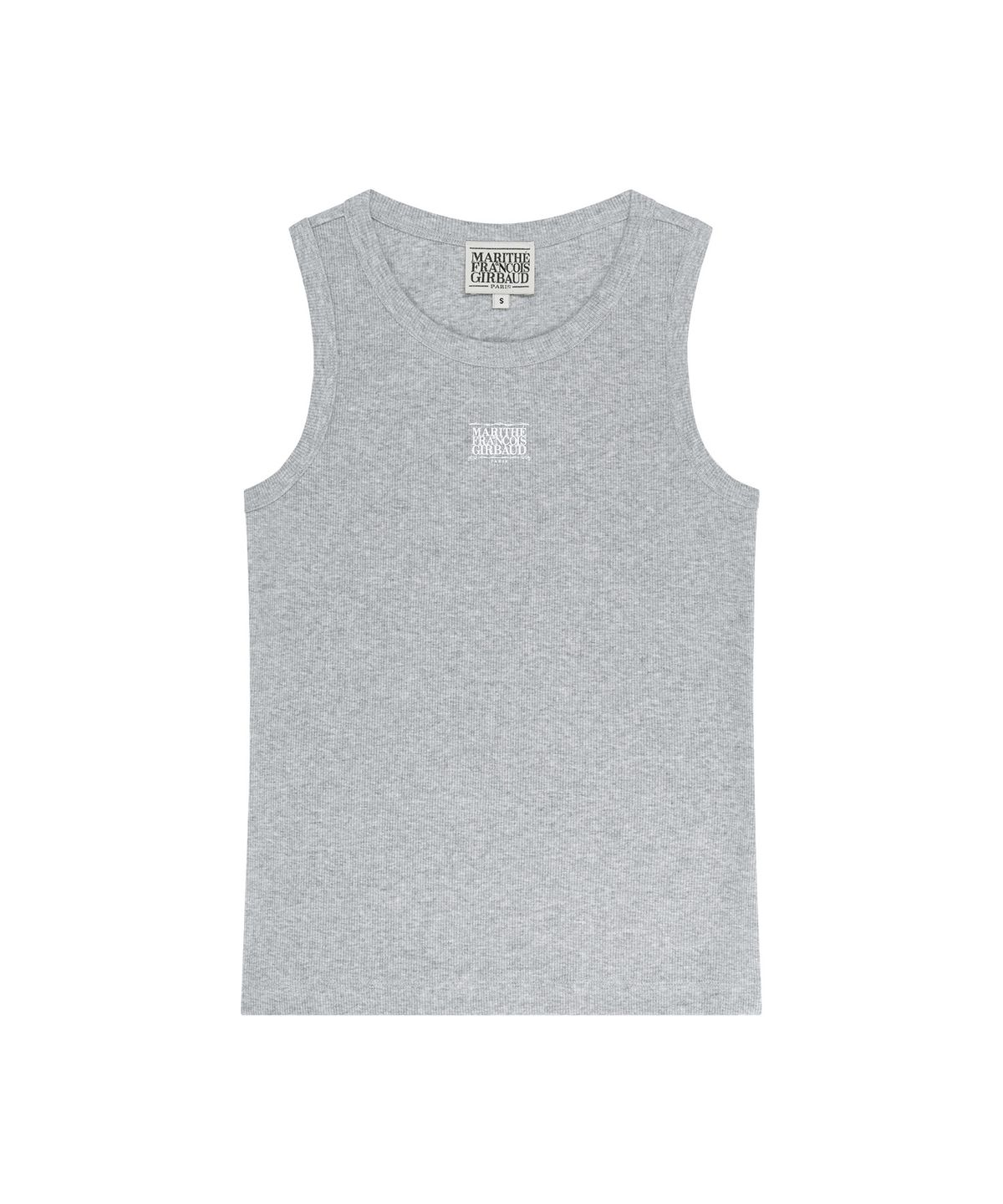 마리떼 프랑소와 저버(MARITHÉ + FRANҪOIS GIRBAUD) W RIBBON CLASSIC LOGO SLEEVELESS heather gray