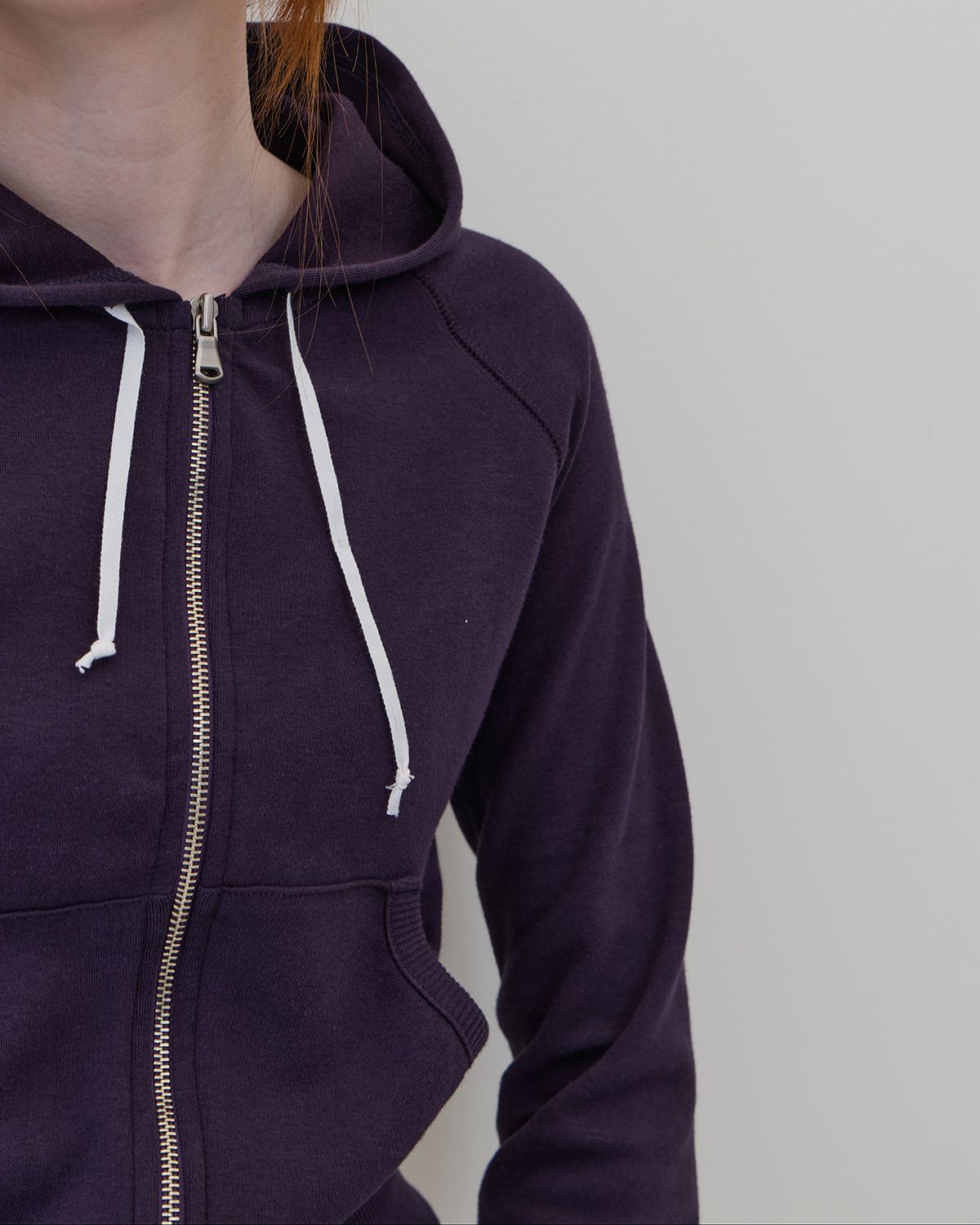 이지킴(EZKIM) vintage purple hood zip