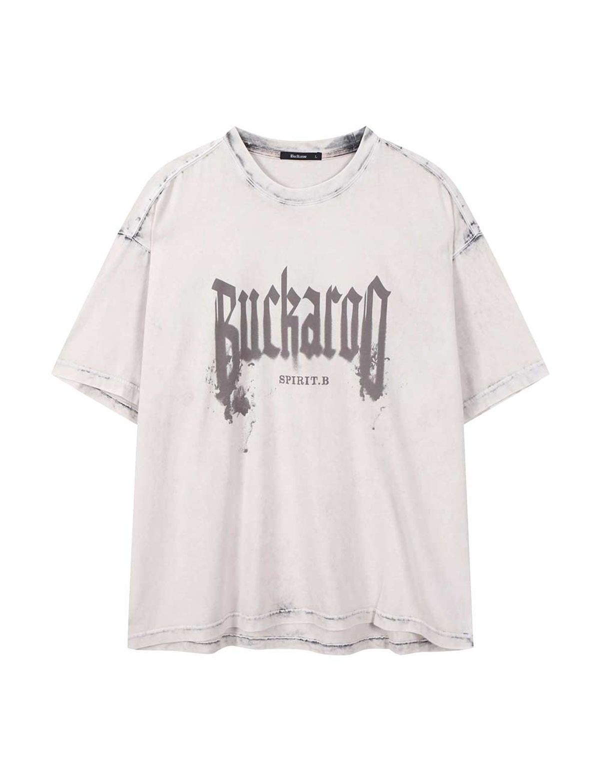 버커루(BUCKAROO) 남성 오버핏 다잉 헤리티지 티셔츠 아이보리