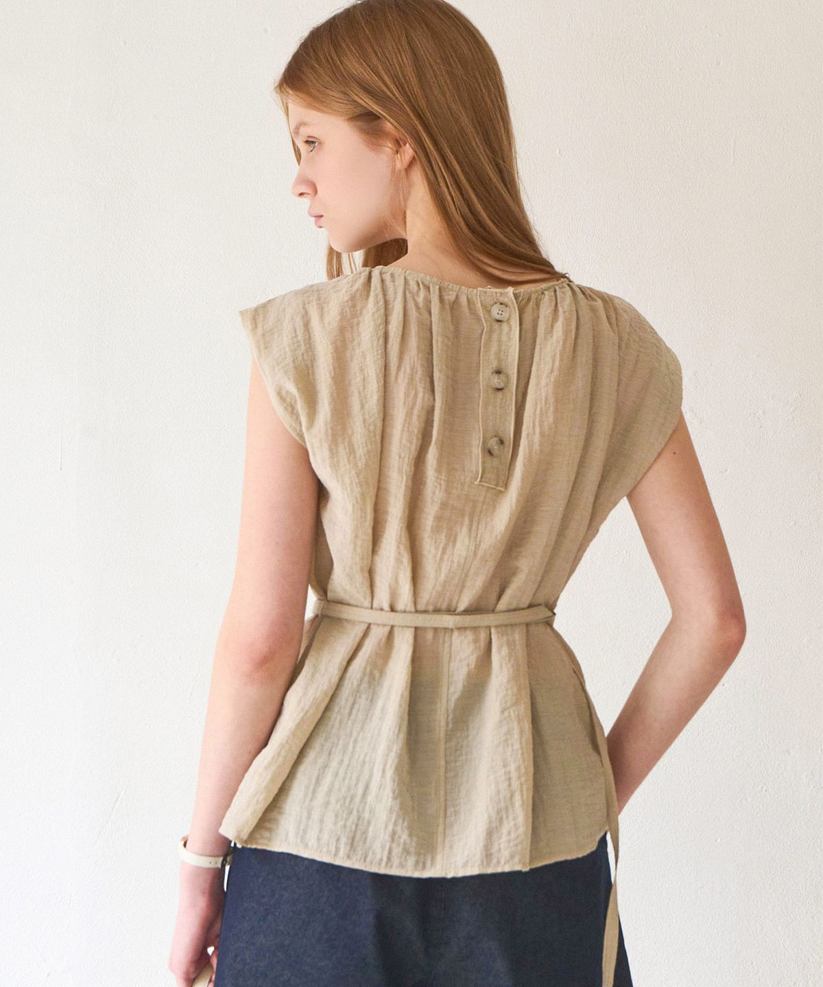 슬로우롤리(SLOWLOLLI) Muse shirring blouse_2 Colors