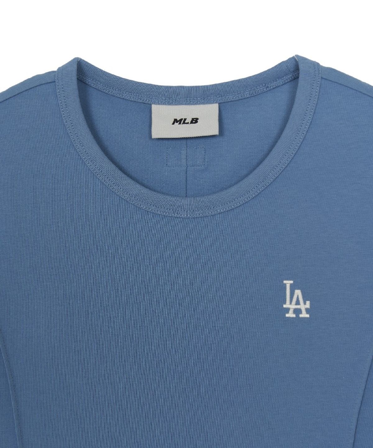 엠엘비(MLB) 여성 슬림 크롭핏 캡소매 반팔 티셔츠 LA (L.Blue)