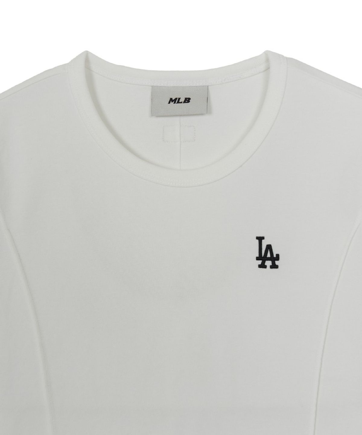 엠엘비(MLB) 여성 슬림 크롭핏 캡소매 반팔 티셔츠 LA (White)