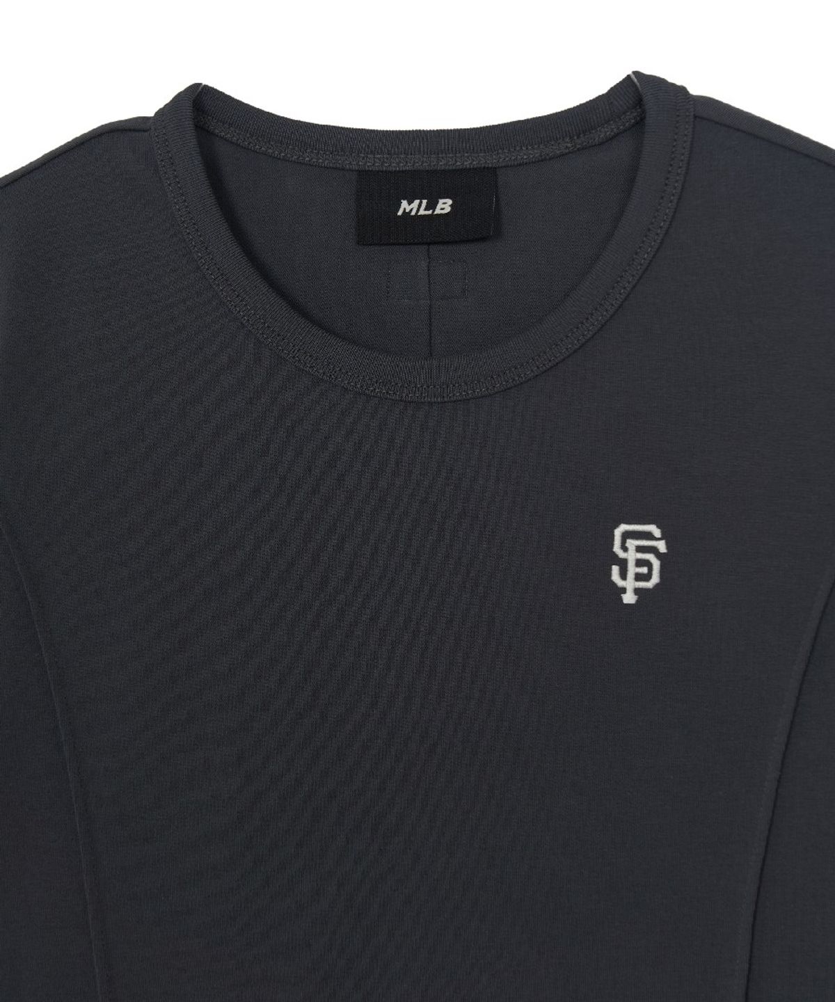 엠엘비(MLB) 여성 슬림 크롭핏 캡소매 반팔 티셔츠 SF (D.Grey)