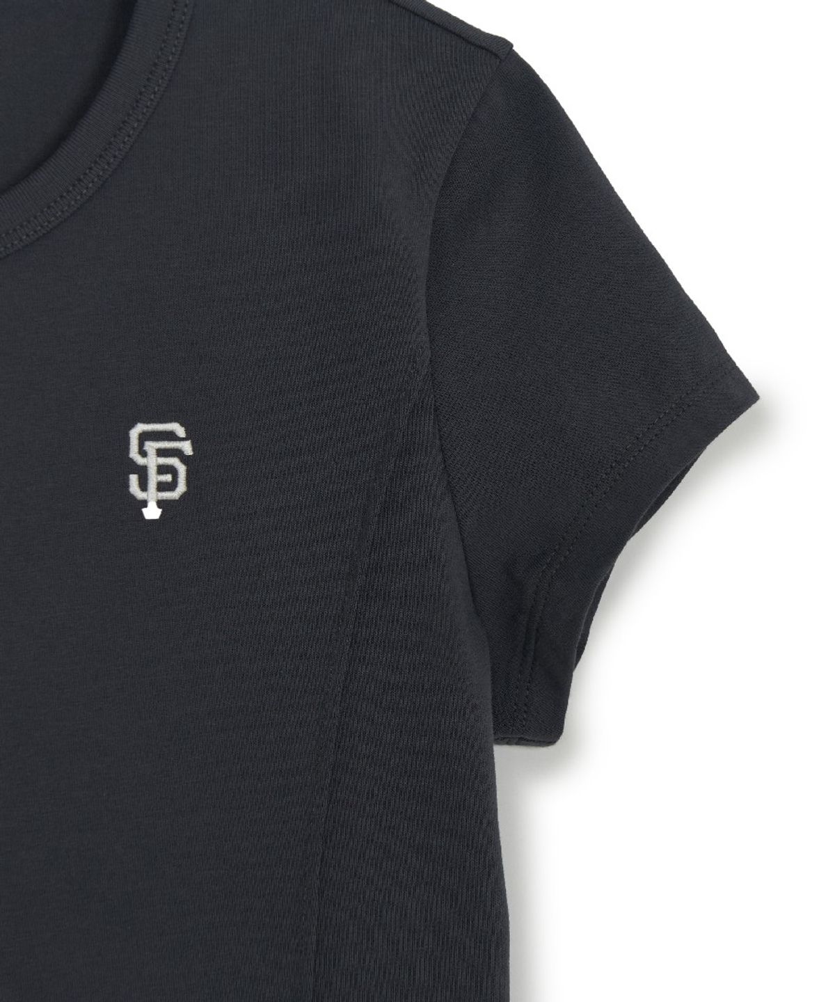 엠엘비(MLB) 여성 슬림 크롭핏 캡소매 반팔 티셔츠 SF (D.Grey)