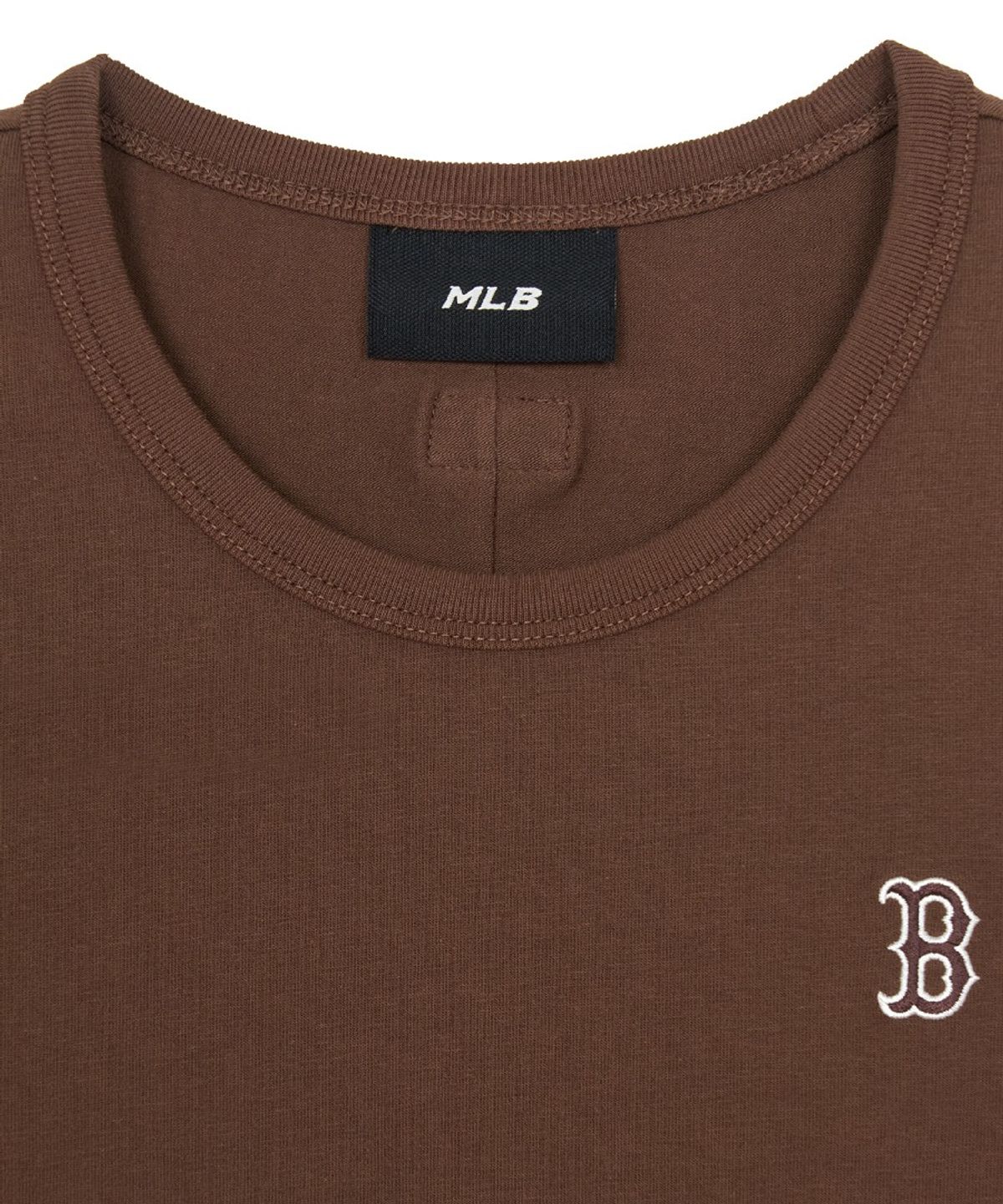엠엘비(MLB) 여성 슬림 크롭핏 캡소매 반팔 티셔츠 BOS (Neon Brown)