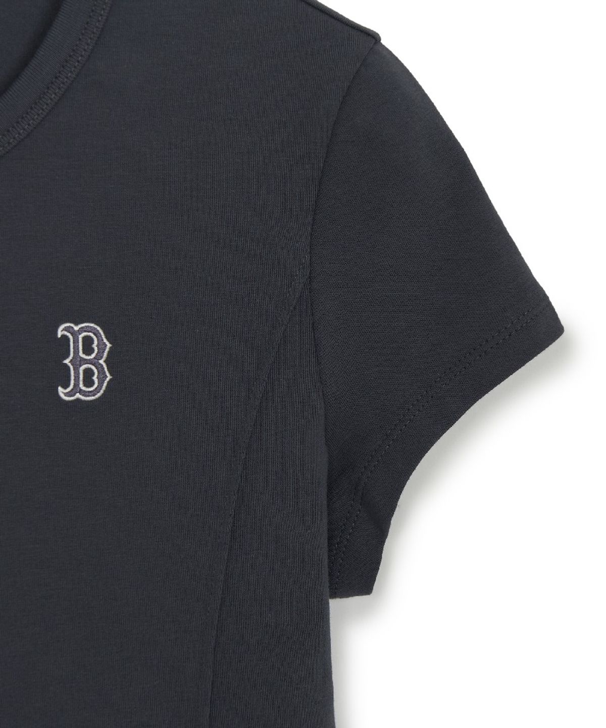 엠엘비(MLB) 여성 슬림 크롭핏 캡소매 반팔 티셔츠 BOS (D.Grey)