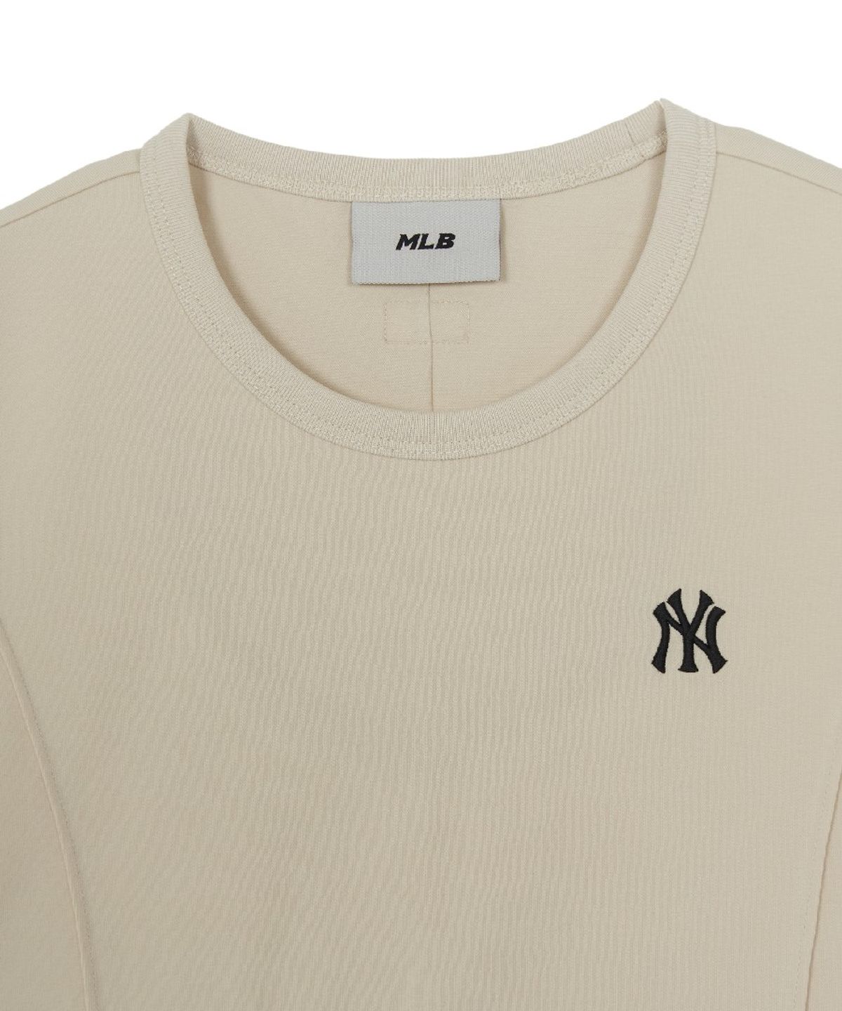 엠엘비(MLB) 여성 슬림 크롭핏 캡소매 반팔 티셔츠 NY (L.Sand)