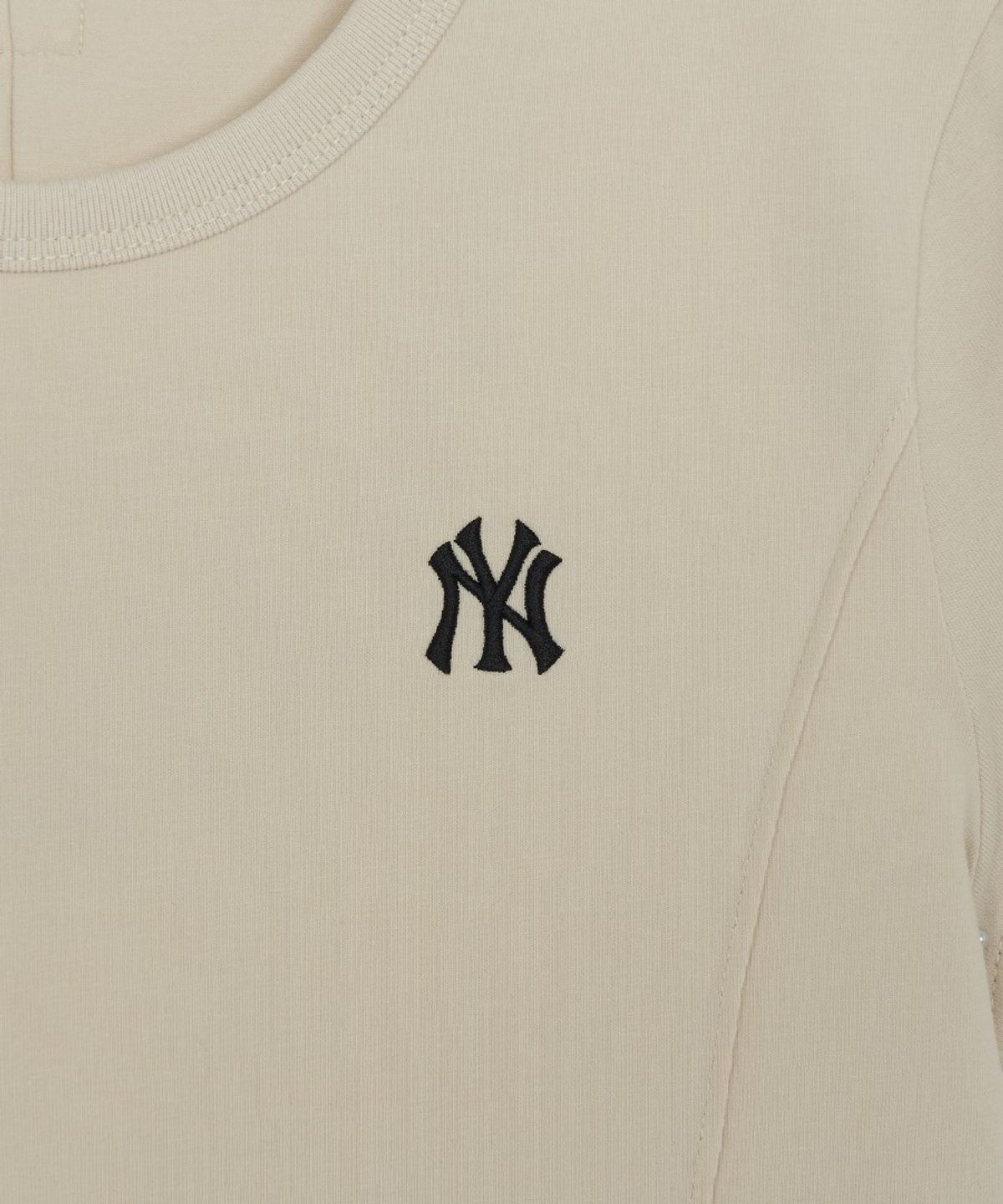 엠엘비(MLB) 여성 슬림 크롭핏 캡소매 반팔 티셔츠 NY (L.Sand)