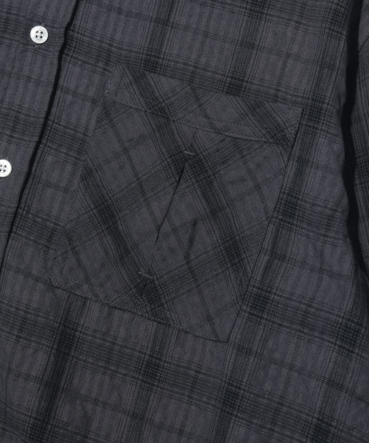 레이피커스(RAYFIKERS) 투 포켓 체크 셔츠 MQ2YU305_CHARCOAL