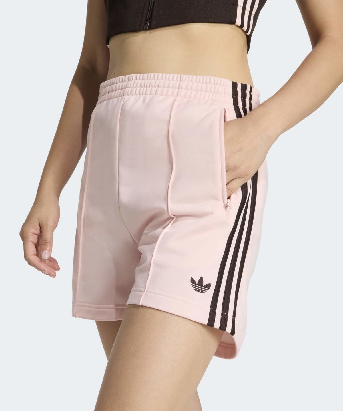 아디다스(ADIDAS) 파이어버드 클래식 숏 팬츠 - 샌디핑크:아우라커피 / KD3671