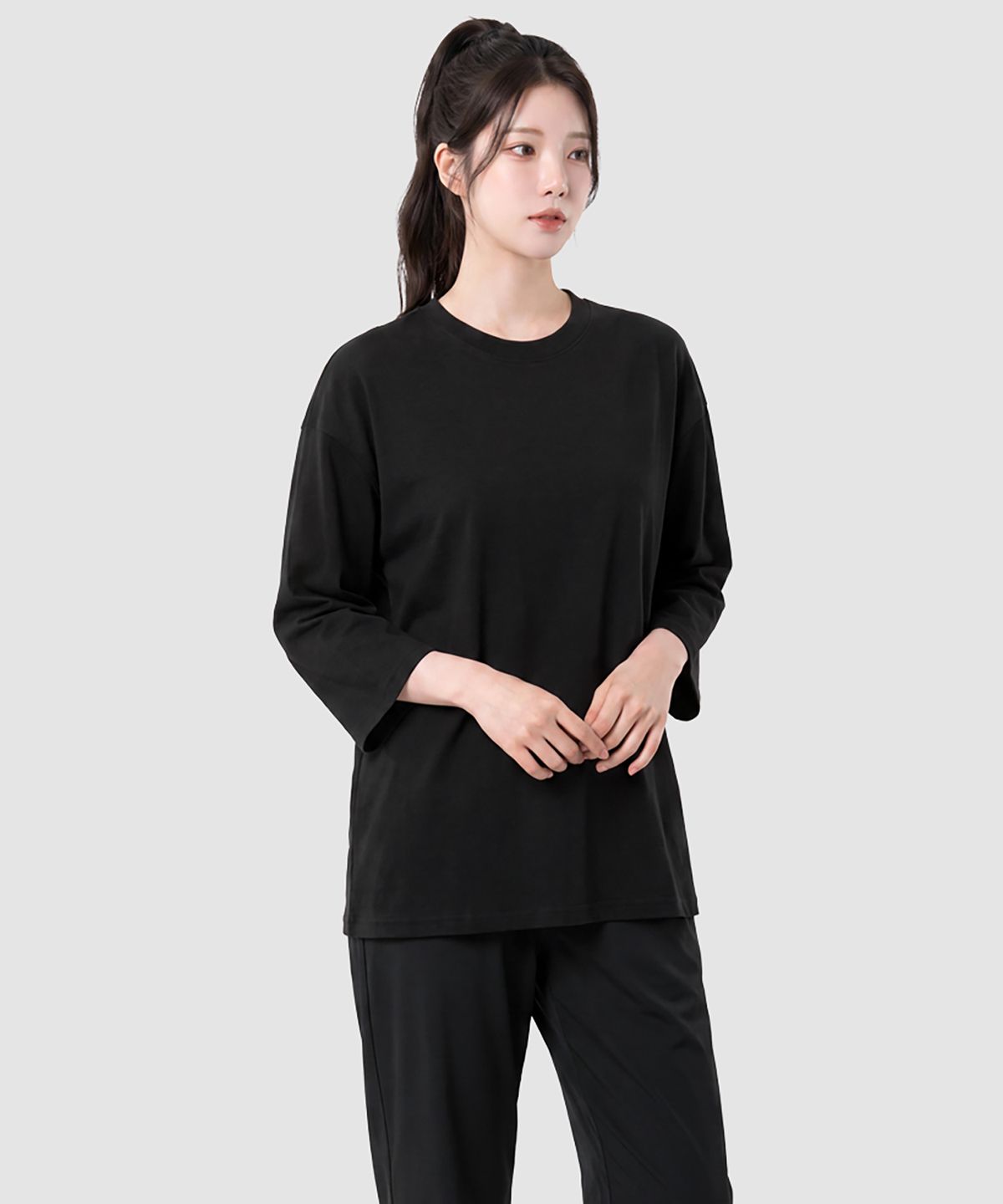 아르메데스(ARMEDES) 남녀공용 기본 7부 면 티셔츠 AR-507