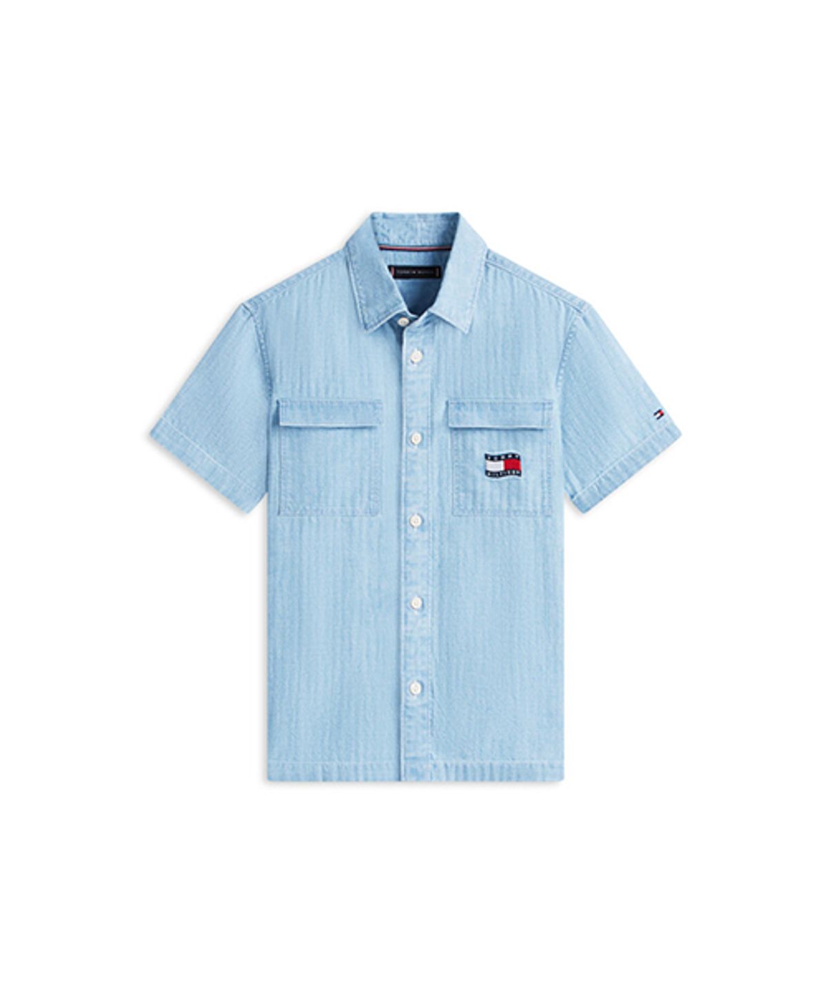 타미힐피거 키즈(TOMMY HILFIGER KIDS) 웨이비 플래그 하프 슬리브 셔츠